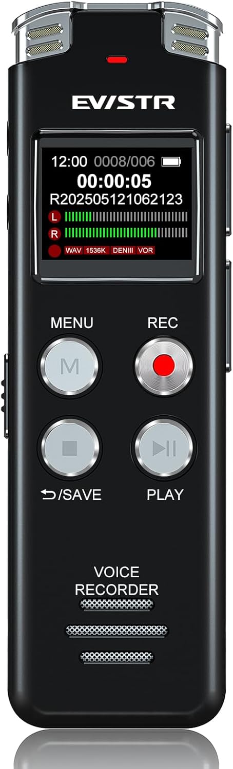 64GB Digital Voice Recorder with Playback