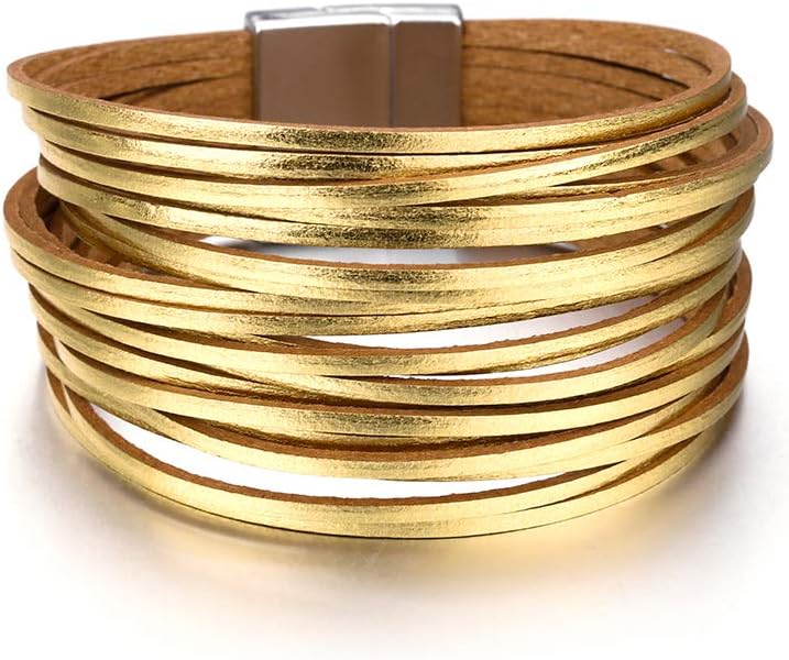 Fesciory Boho Leather Wrap Bracelet Women