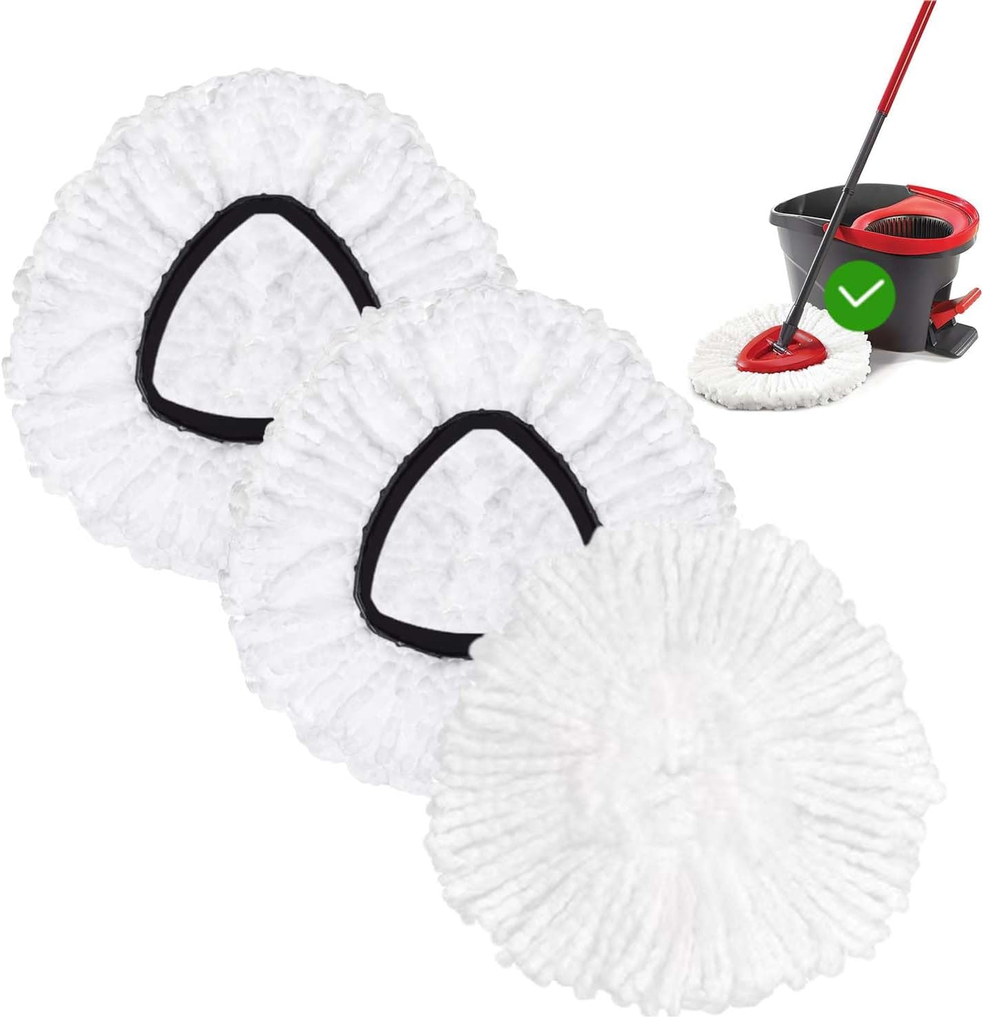 Spin Mop Replacement Head Mop Refill Compatible