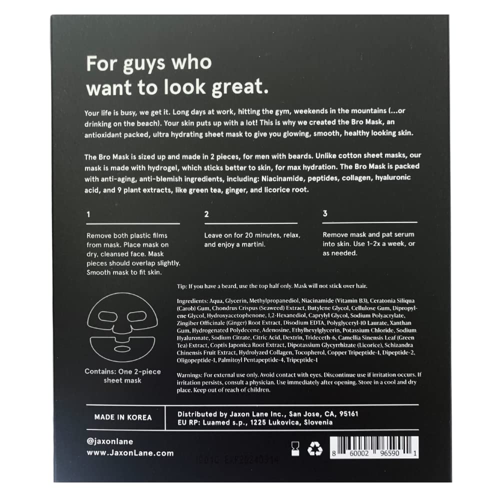 JAXON LANE BRO MASK Korean Face Mask for Men