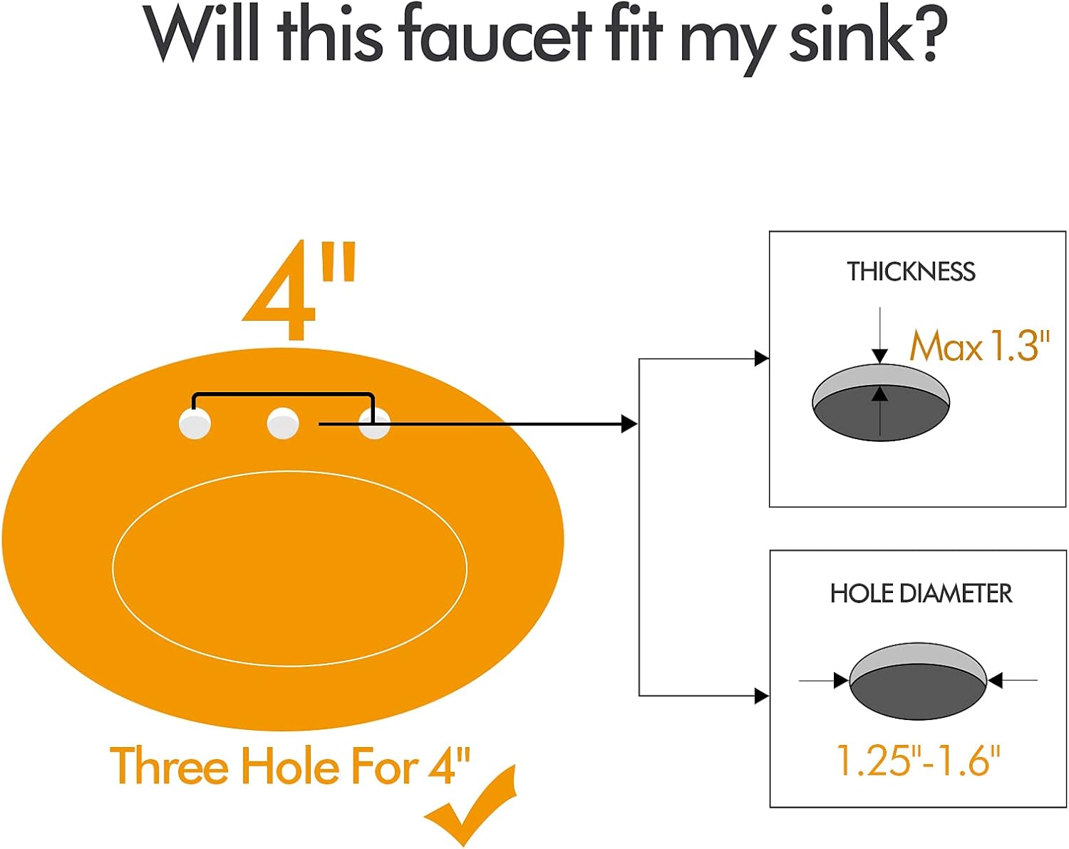 Bathroom Sink Faucet FRANSITON 4 Inch Faucet 2 Handle Bathroom