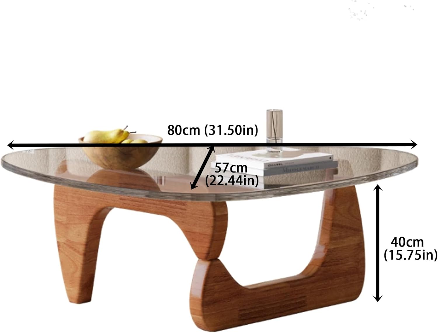 EASYSOUL Modern Glass Coffee Table for Living Room