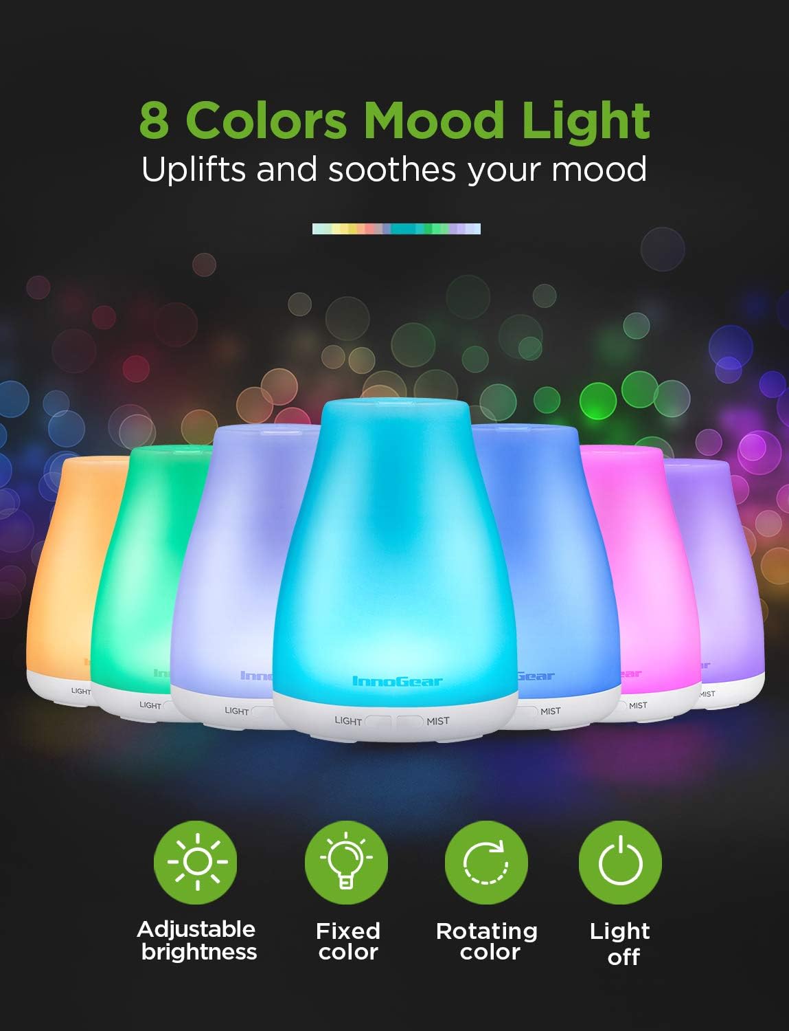 InnoGear Essential Oil Diffuser 5-in-1 Aromatherapy