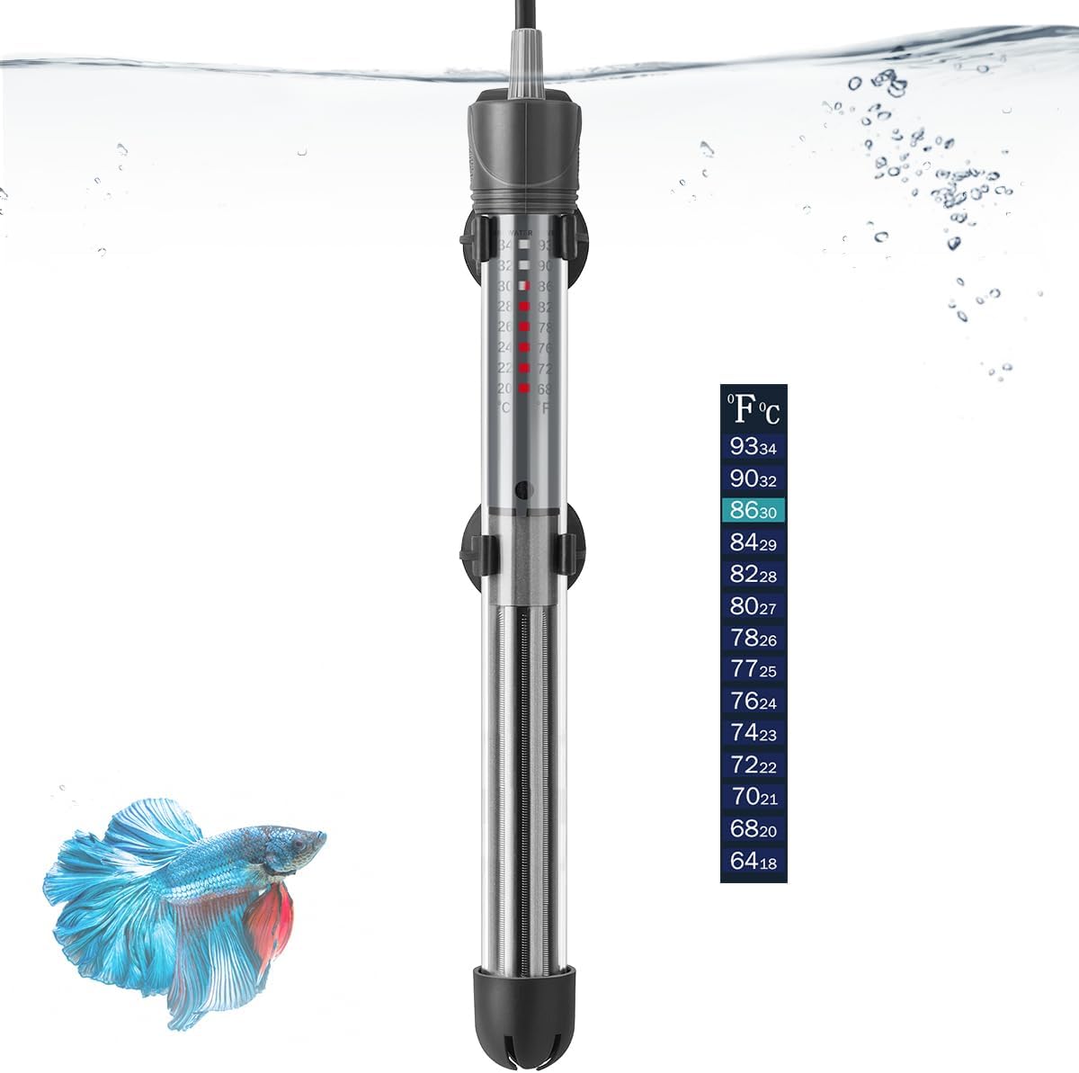 HITOP 25W 50W 100W 200W 300W Adjustable Aquarium Heater