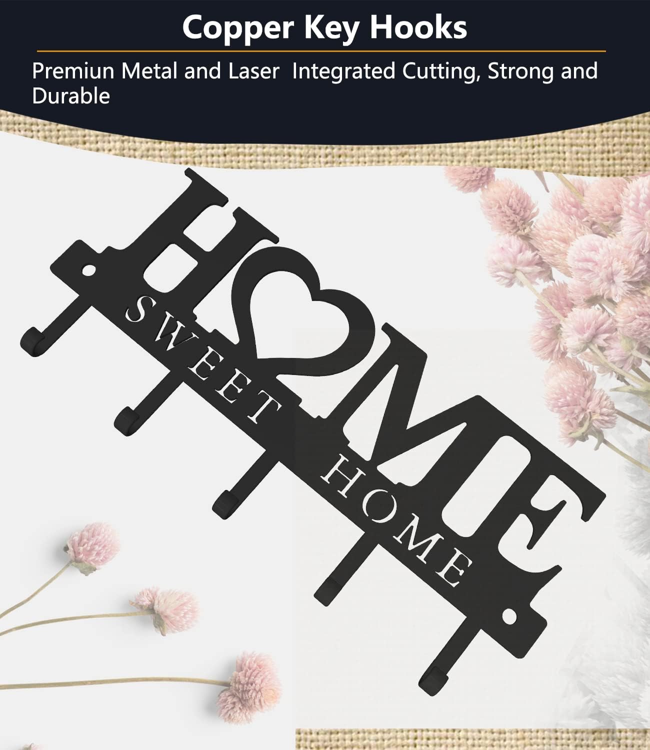 WIPHANY Key Holder Hooks Organizer Hanger Rack