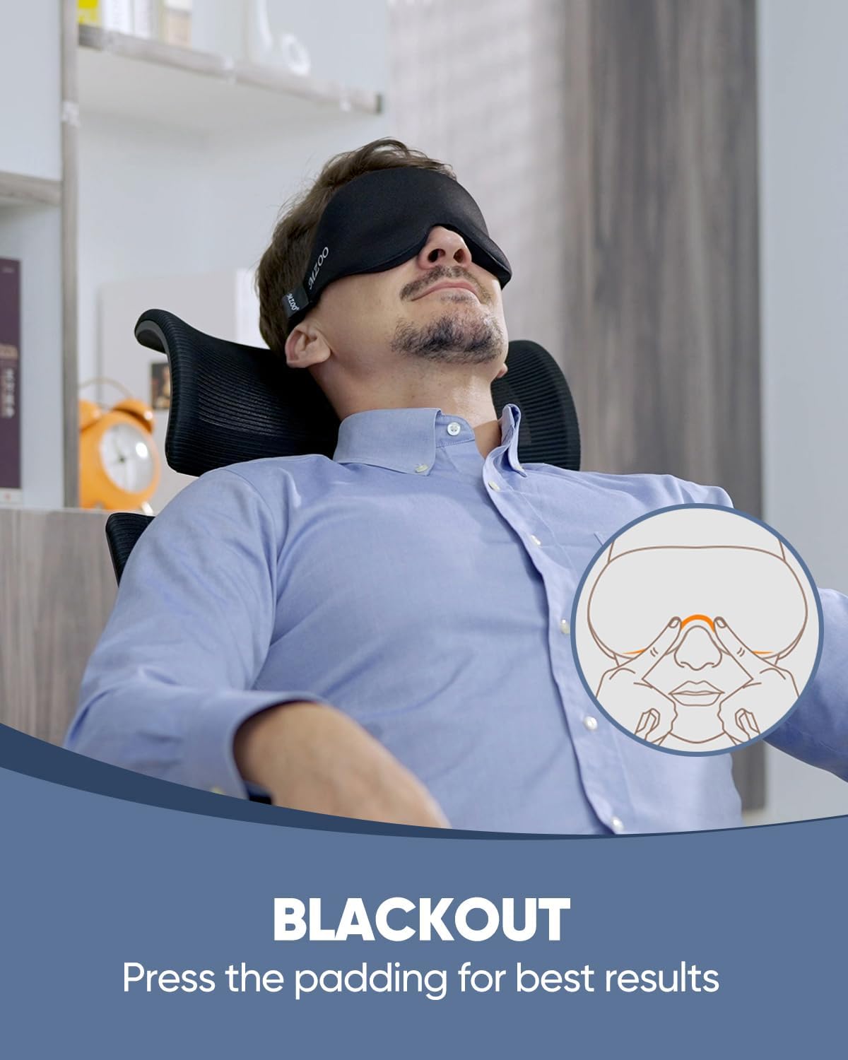MZOO 3D Sleep Eye Mask Travel Blindfold