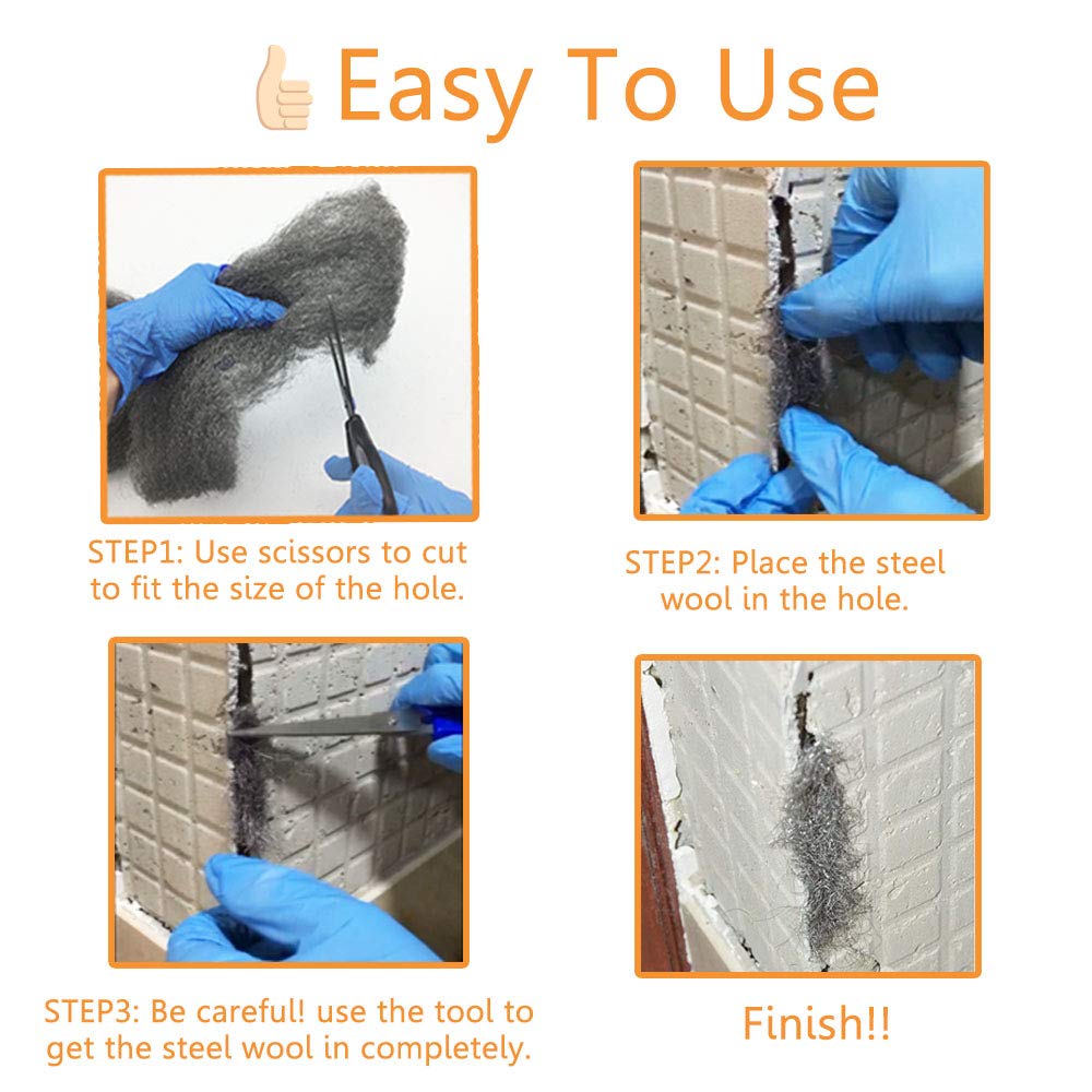 Steel Wool Mice Control  Hole Filler