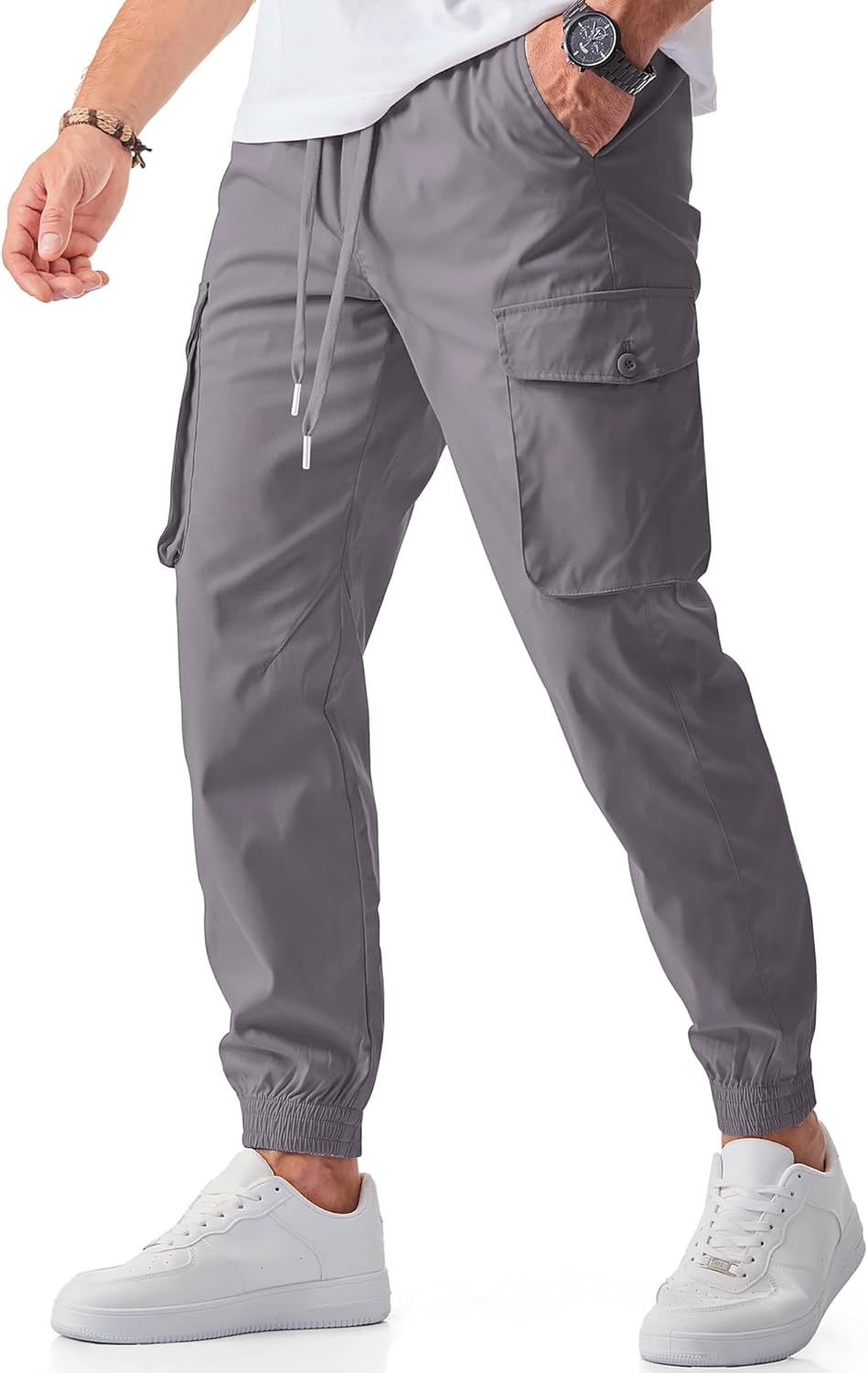 JMIERR Men's Casual Cargo Joggers Pants