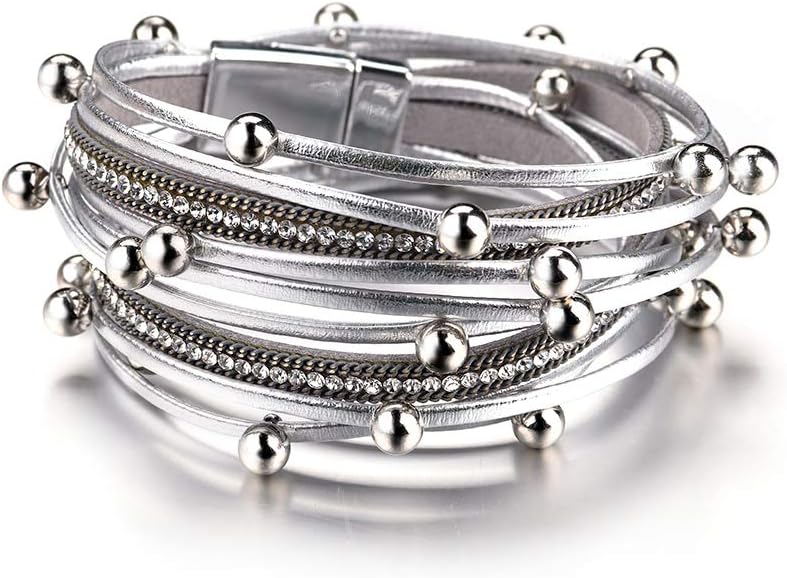 Fesciory Boho Leather Wrap Bracelet Women