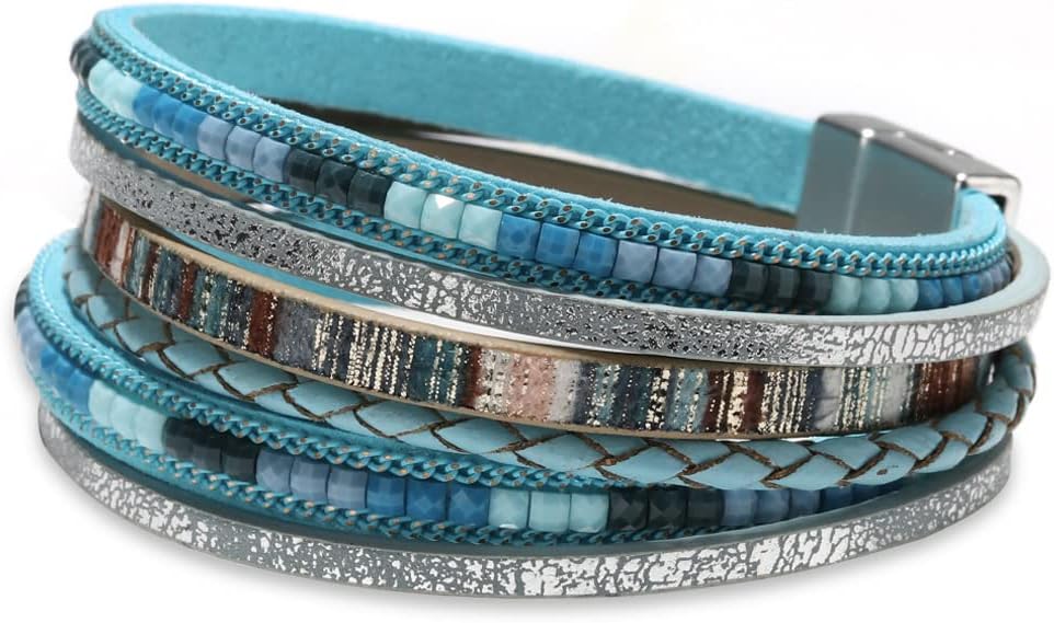 Fesciory Boho Leather Wrap Bracelet Women