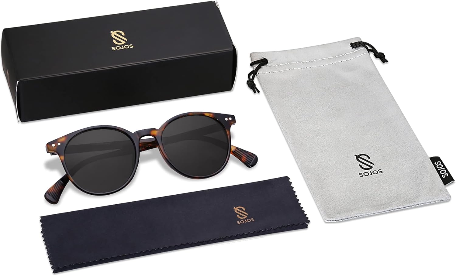 SOJOS Small Round Polarized Sunglasses