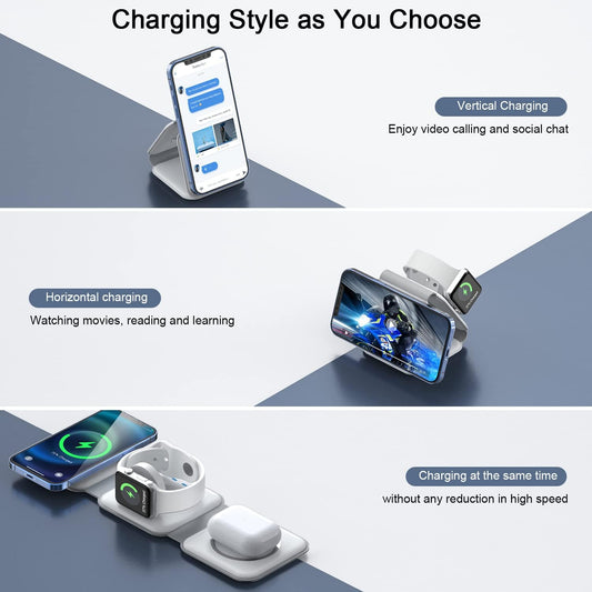 RTOPS 3-in-1 Magnetic Wireless Charger for iPhone