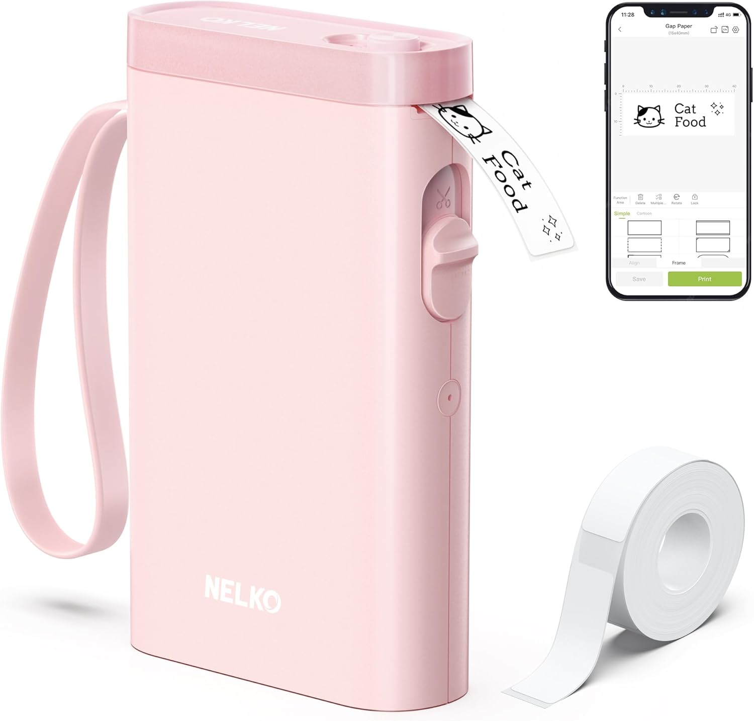 Label Maker – Wireless Mini Printer with Tape