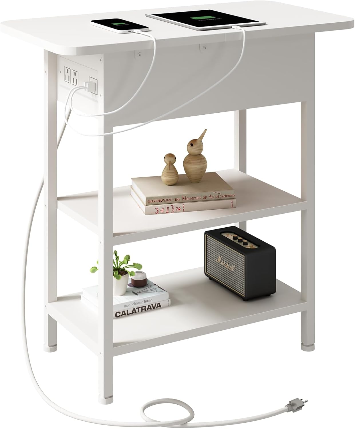 LIDYUK End Table with Charging Station