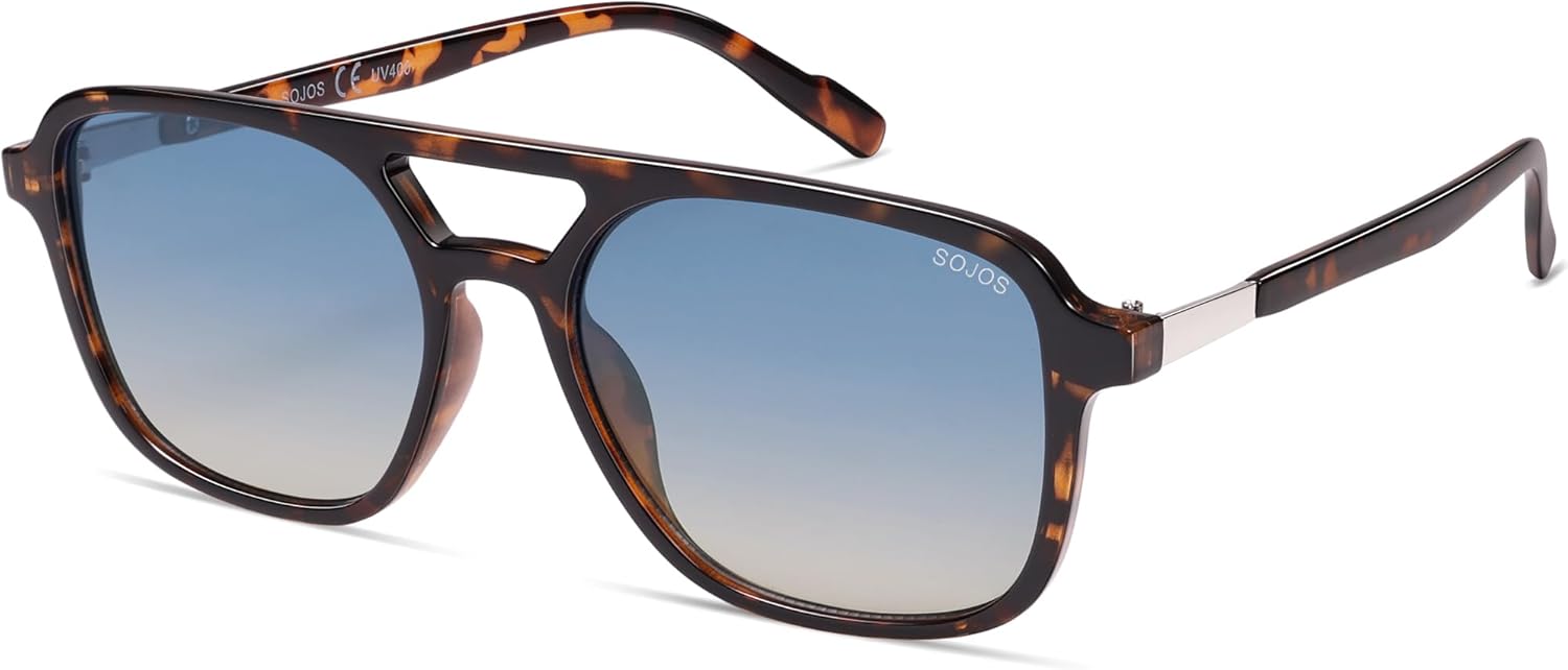SOJOS Retro Aviator Sunglasses
