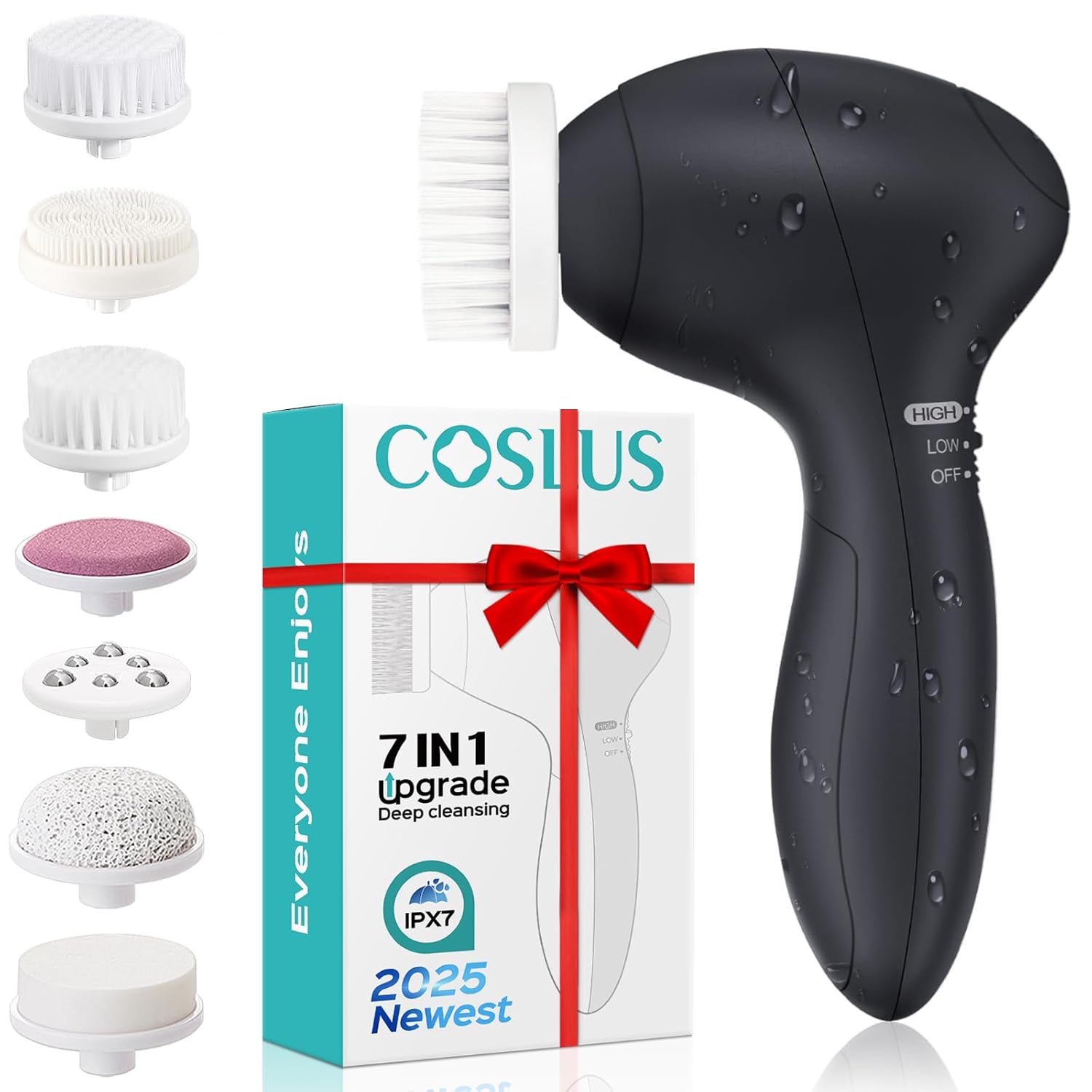 COSLUS Facial Cleansing Brush Silicone Face Scrubber
