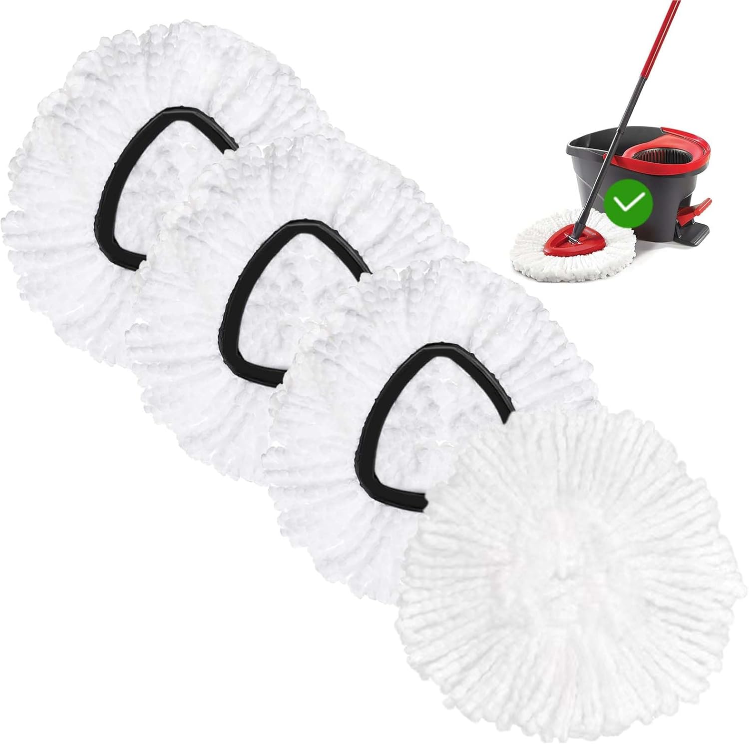 Spin Mop Replacement Head Mop Refill Compatible