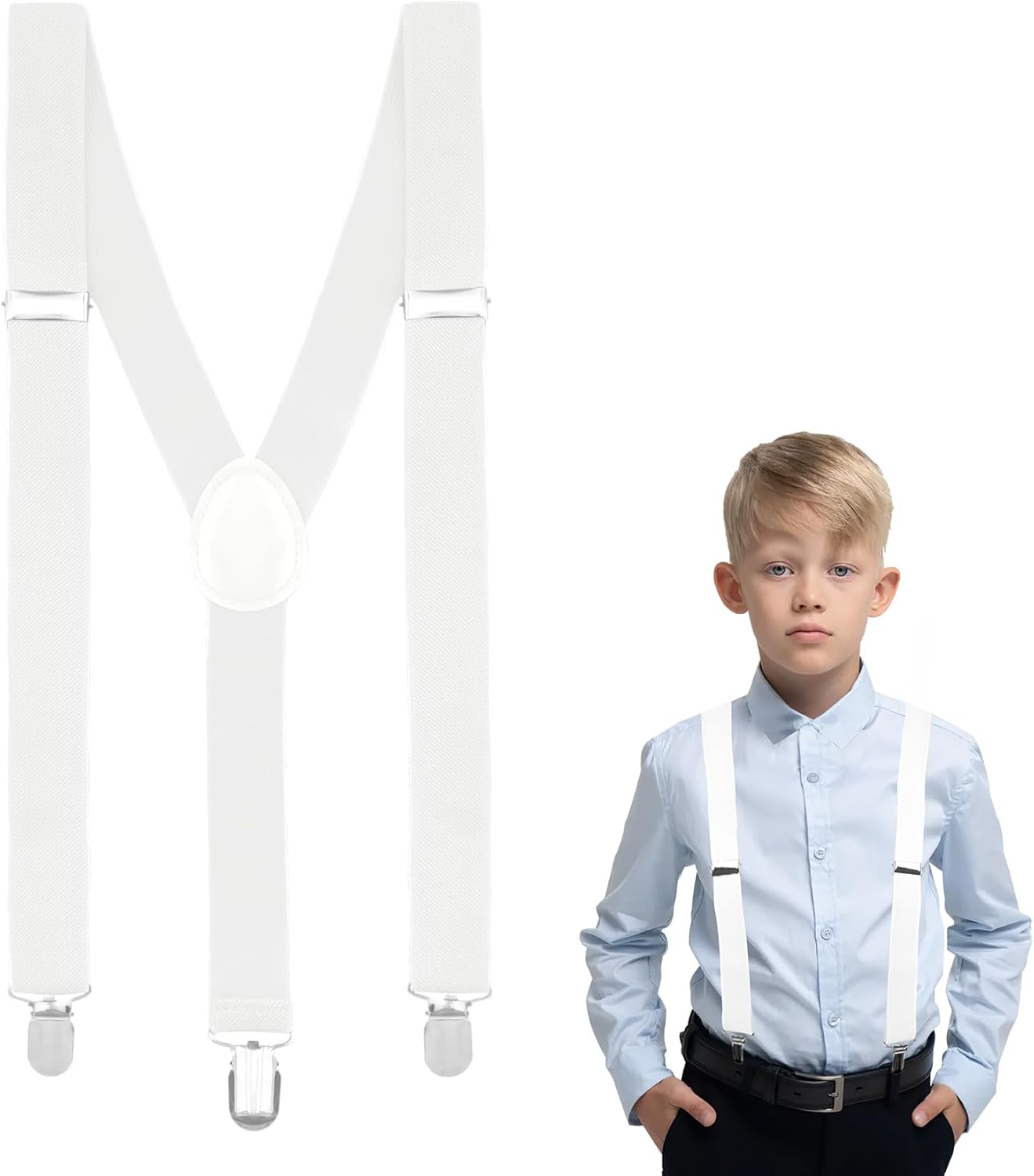 Suspenders for Boys and Girls,Elastic Y-Back Design