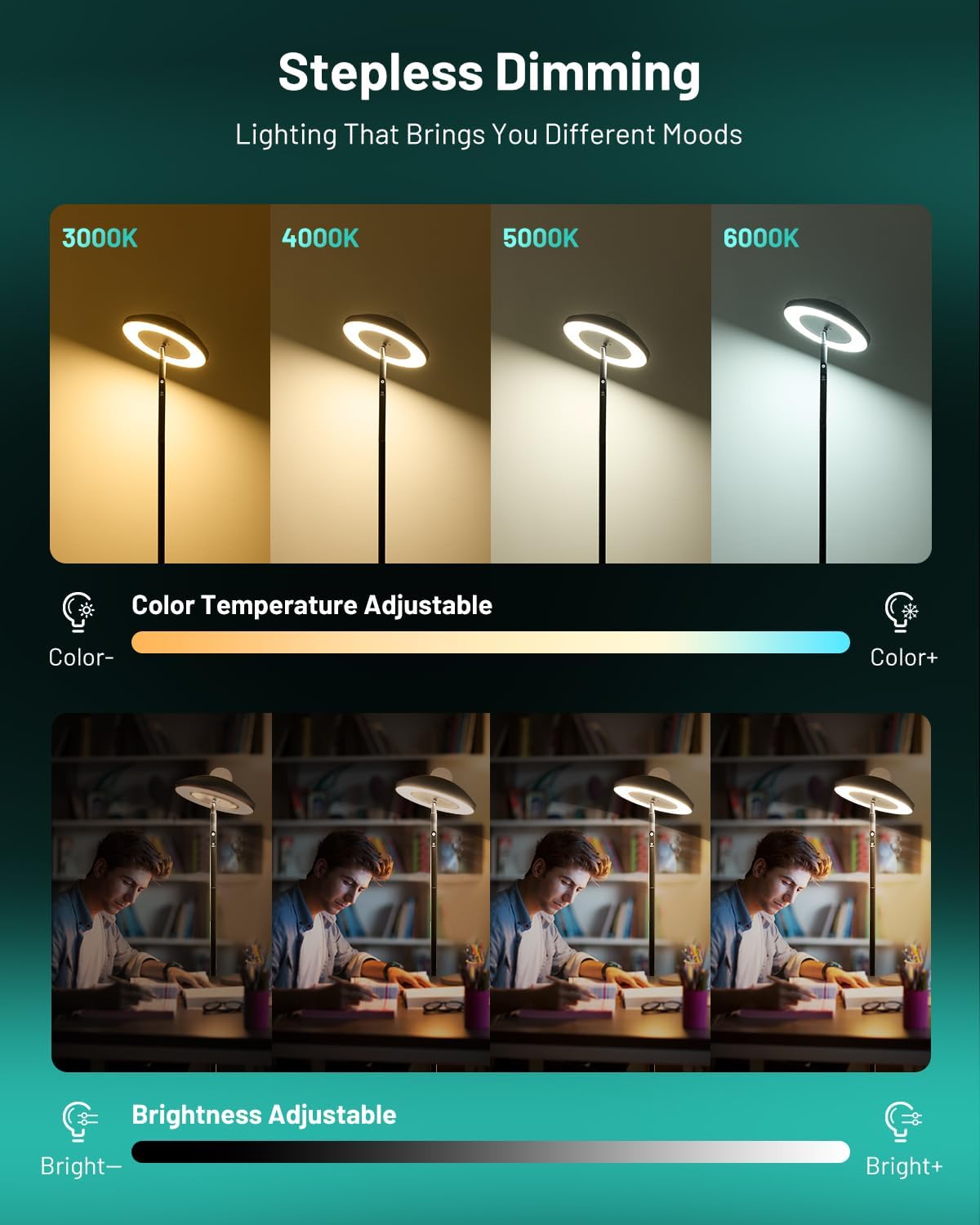 LED Floor Lamp with RGB Star Projector & Remote