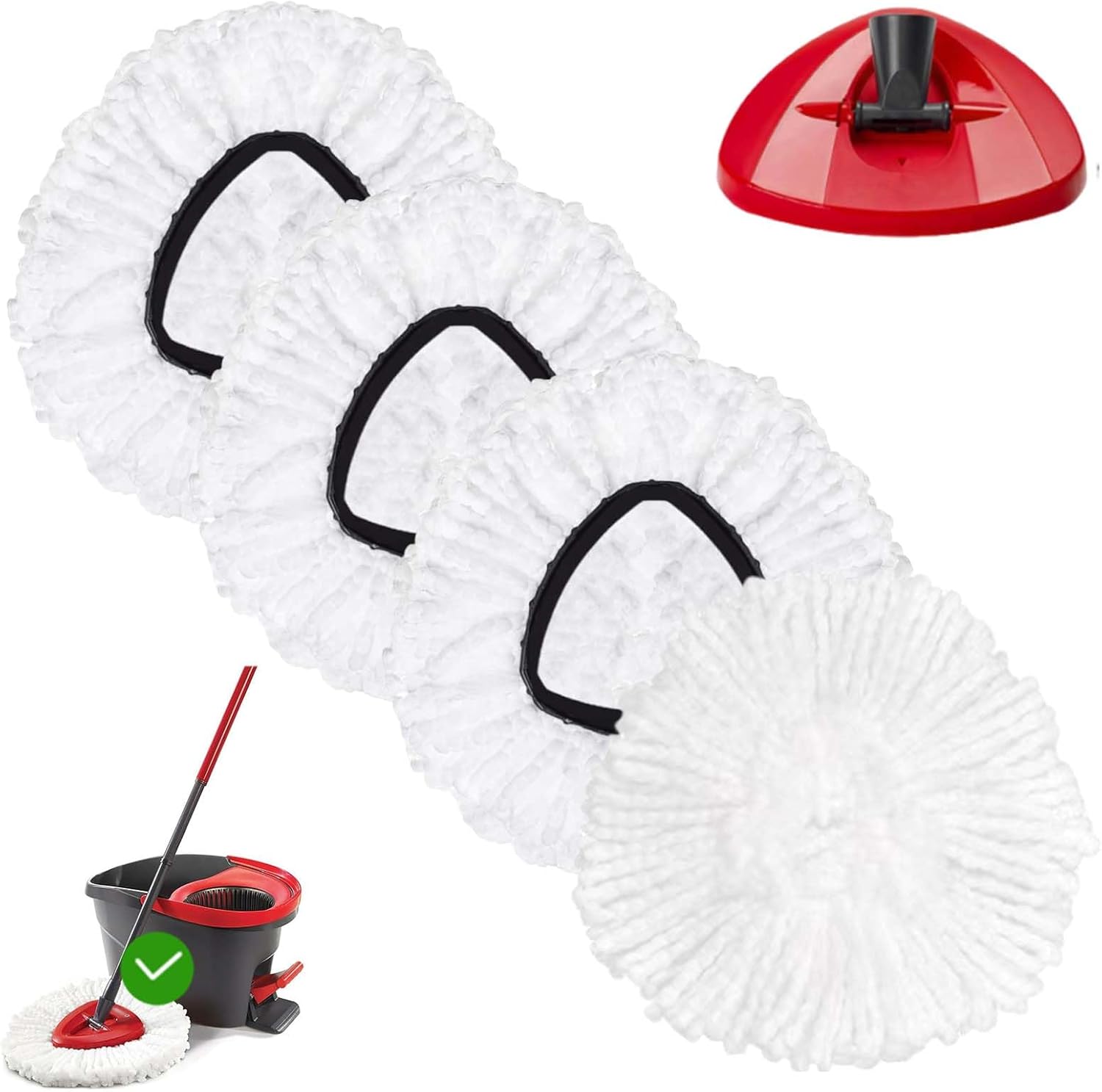 Spin Mop Replacement Head Mop Refill Compatible