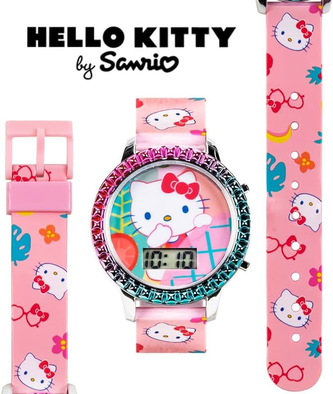 Accutime Sanrio Hello Kitty Girls' Digital LCD Quartz Watch