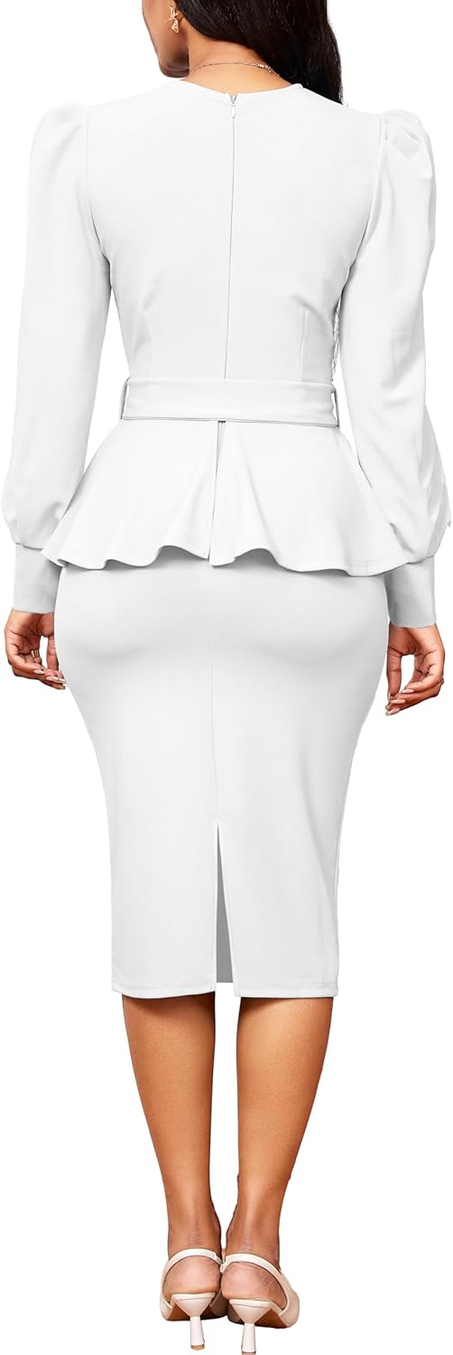 Women’s Ruffle Sleeve Business Dress