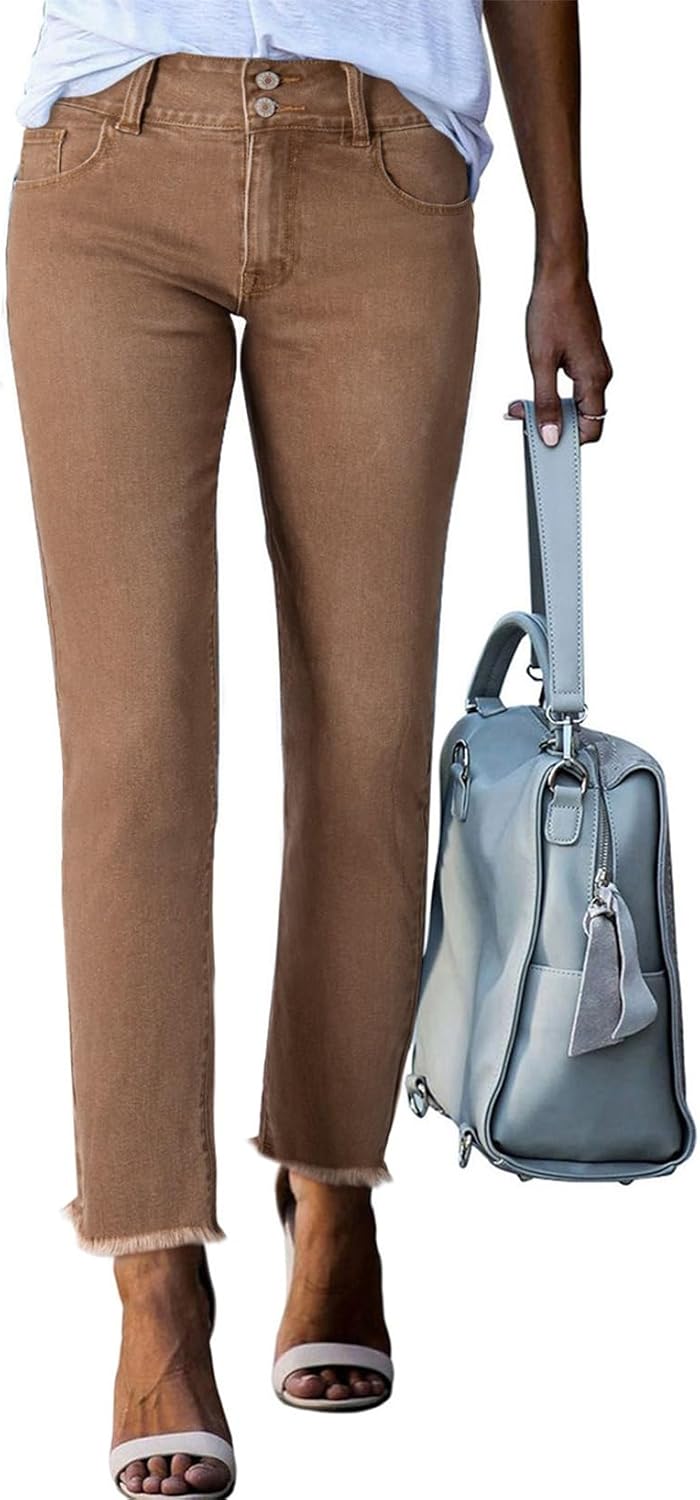 Sidefeel Women's High Waisted Jeans Strechy Fashion