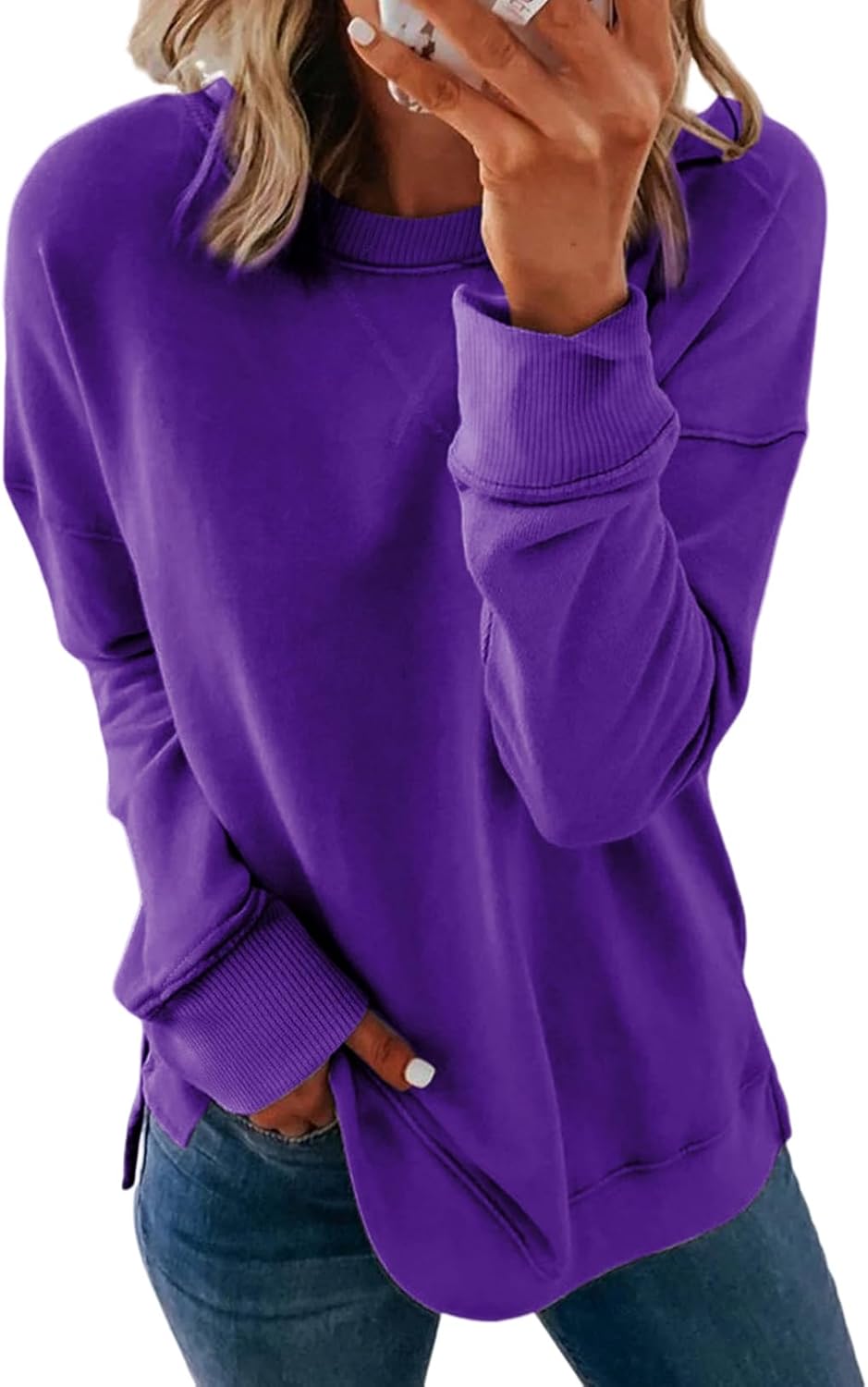 Casual Soft Long Sleeve Sweatshirt Women