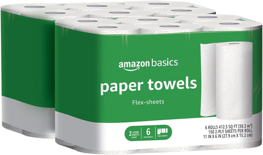 2-Ply Paper Towels 12 Rolls Flex