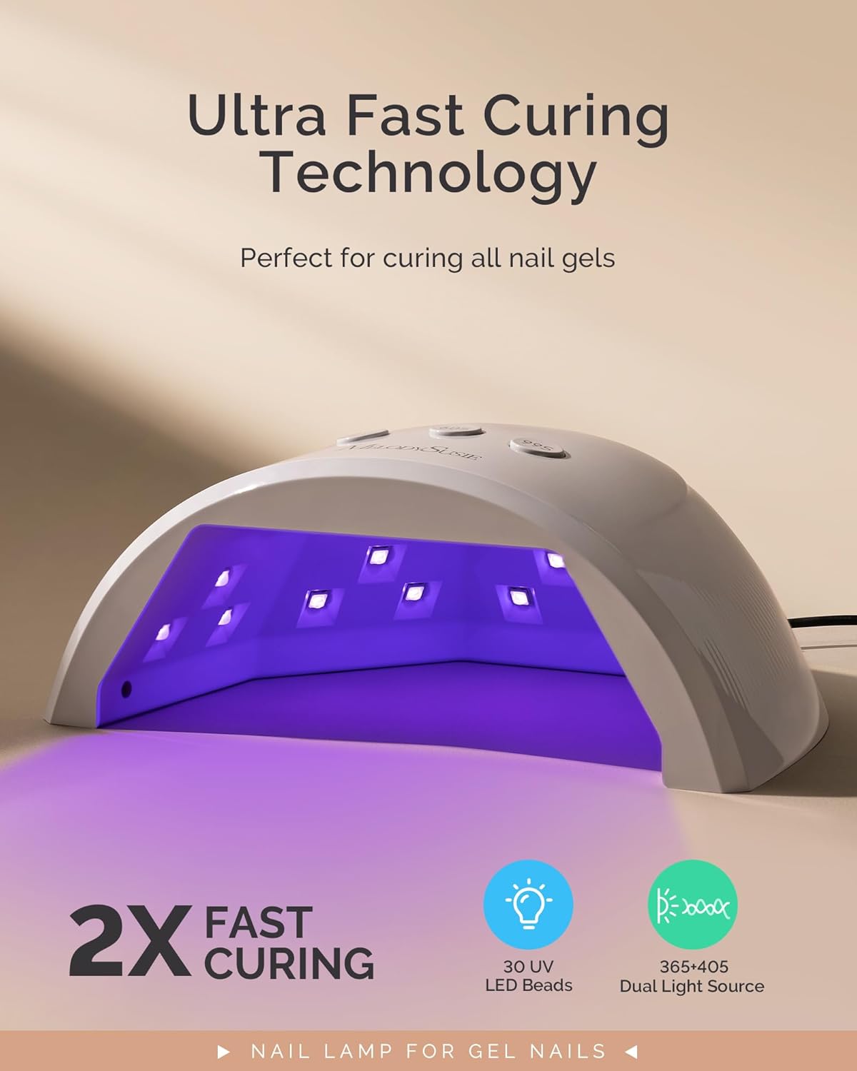 MelodySusie UV Nail Lamp LED Dryer with Timer