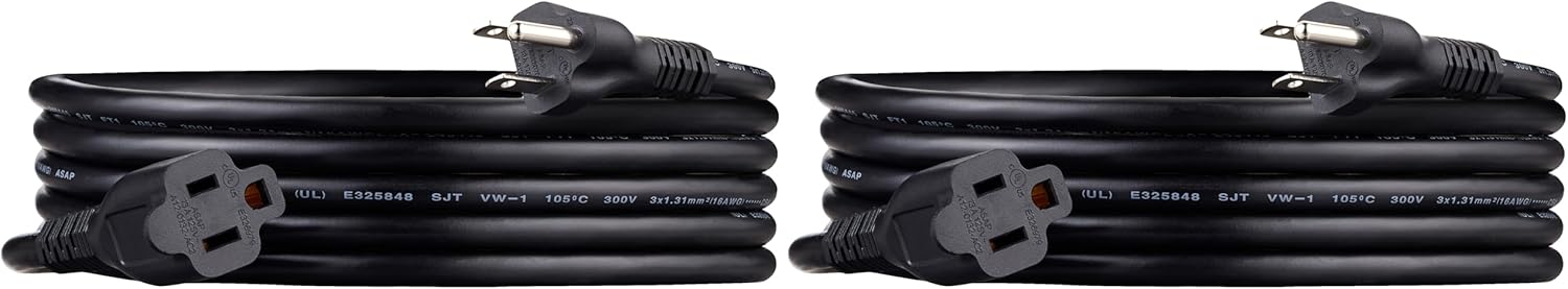 Extension Cord, 25 Ft, 3 Prong Outlet Extender