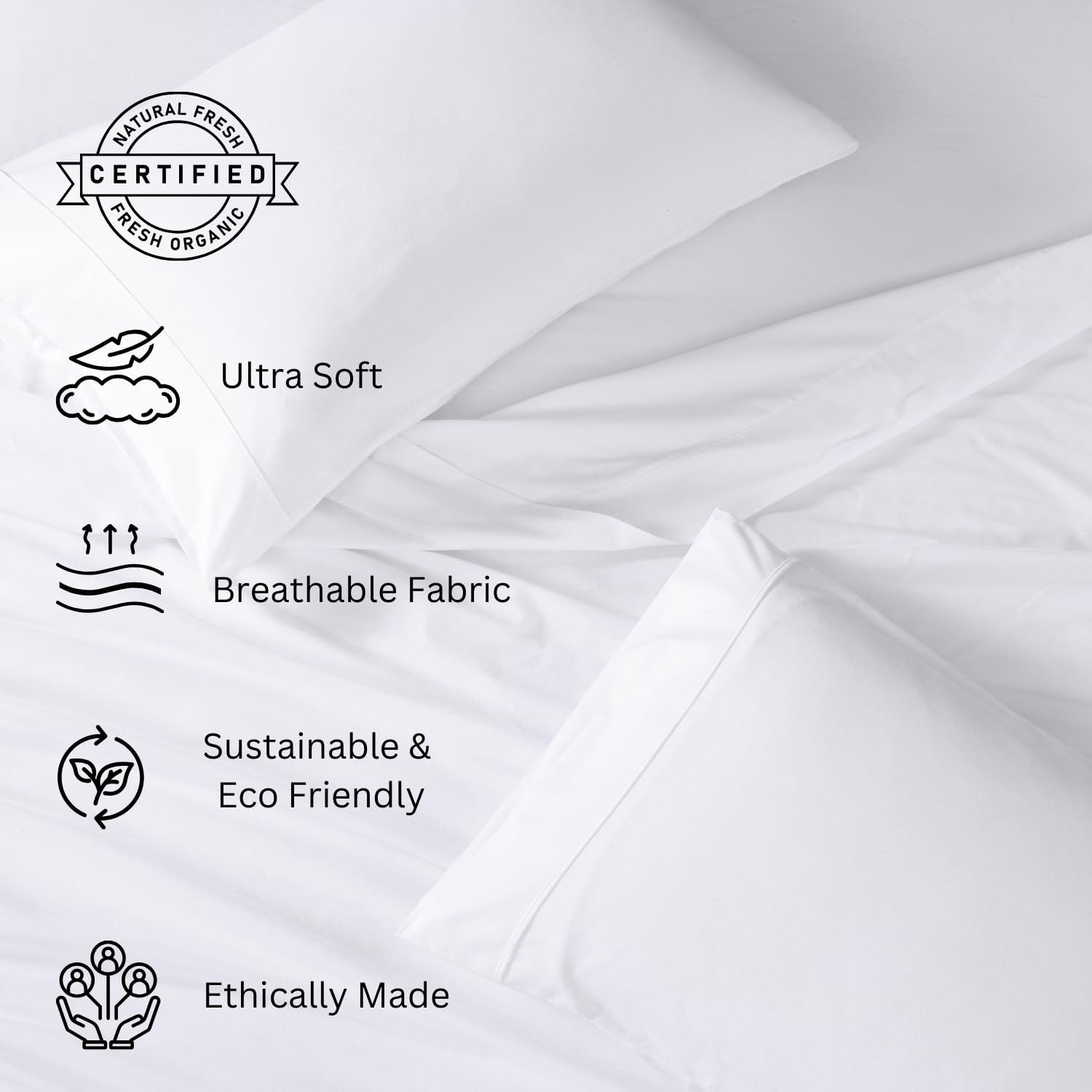 LANE LINEN Eco Friendly Cotton Queen Sheet Set