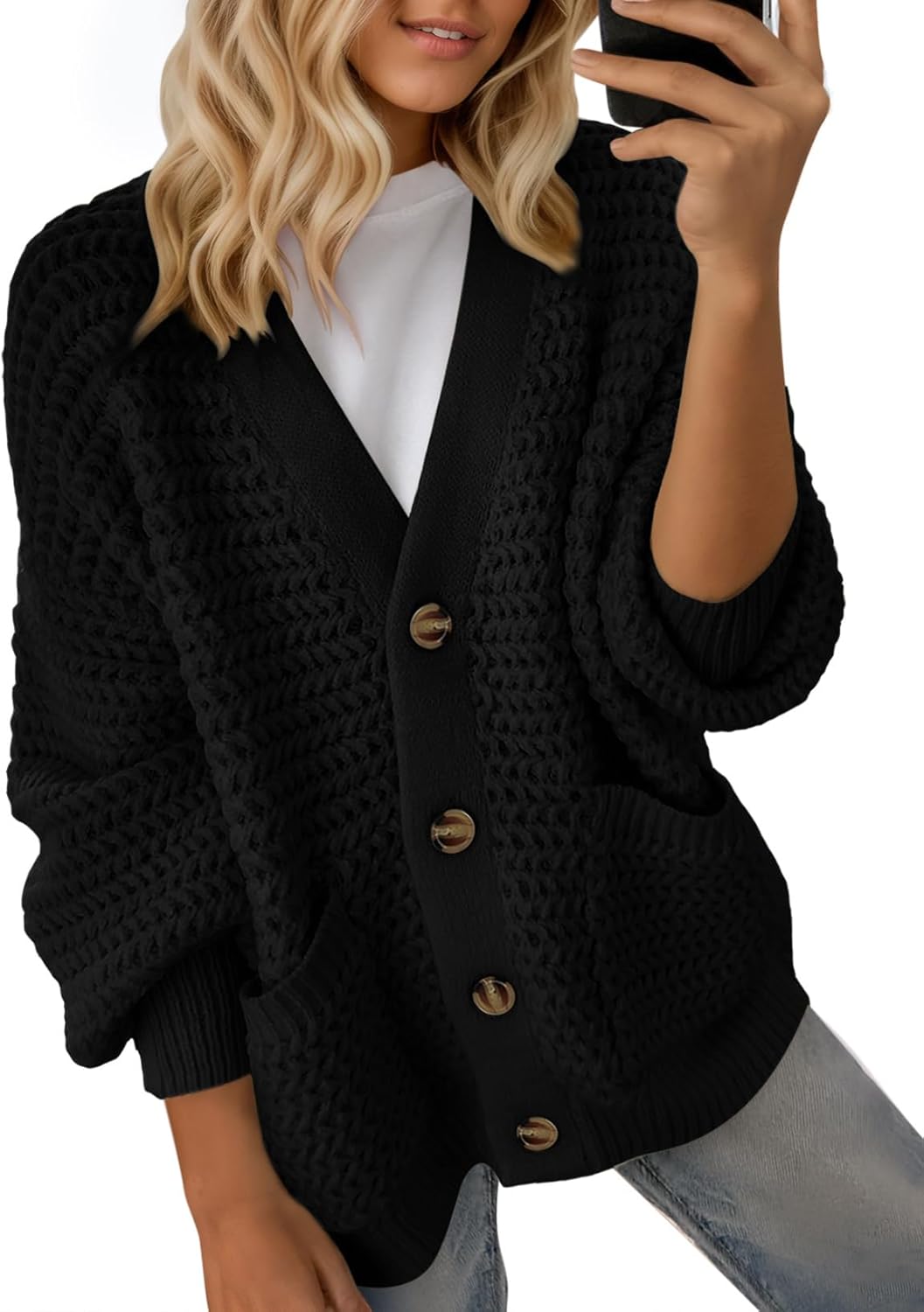 Long Sleeve Knit Sweater Coat for Women