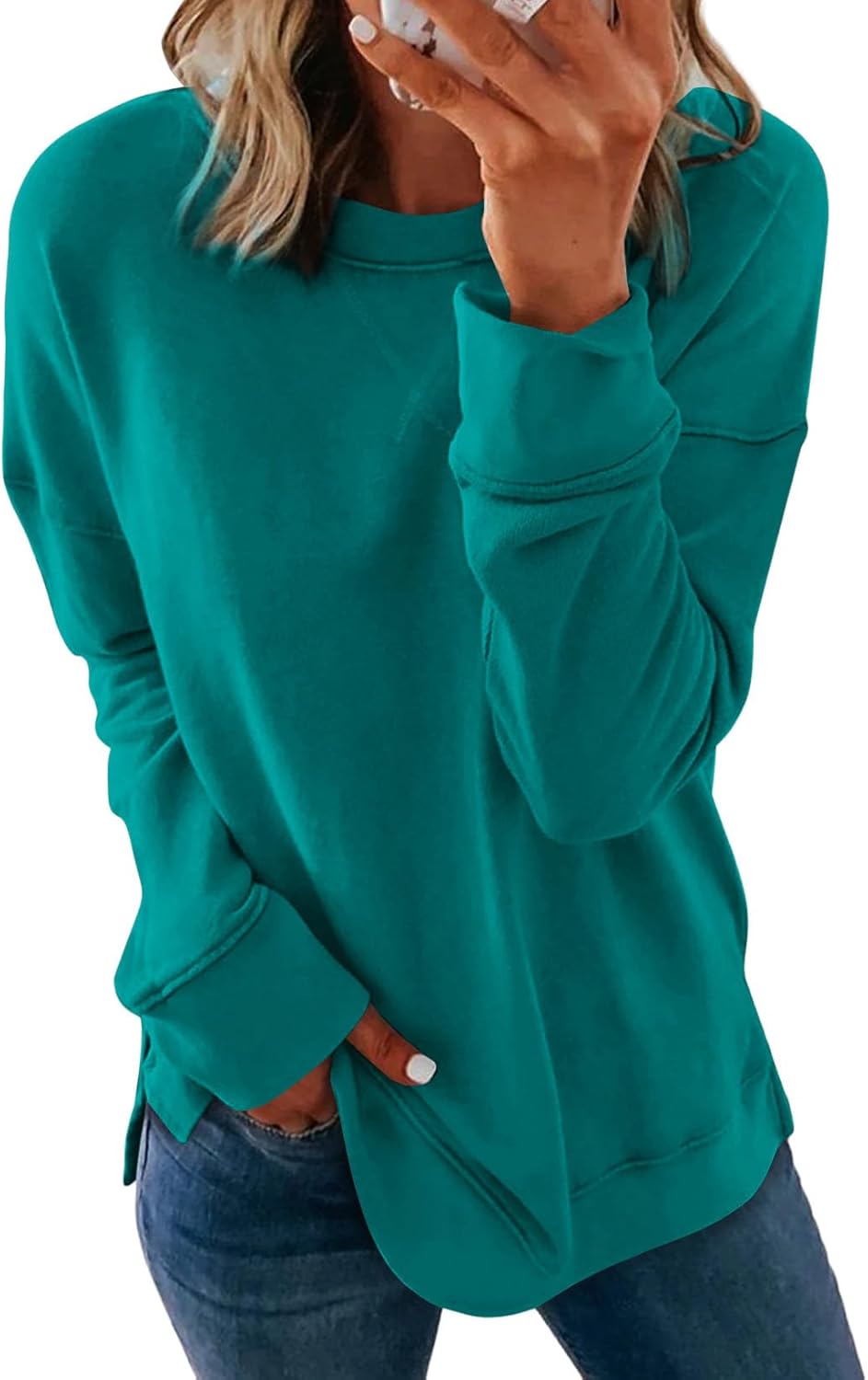 Casual Soft Long Sleeve Sweatshirt Women