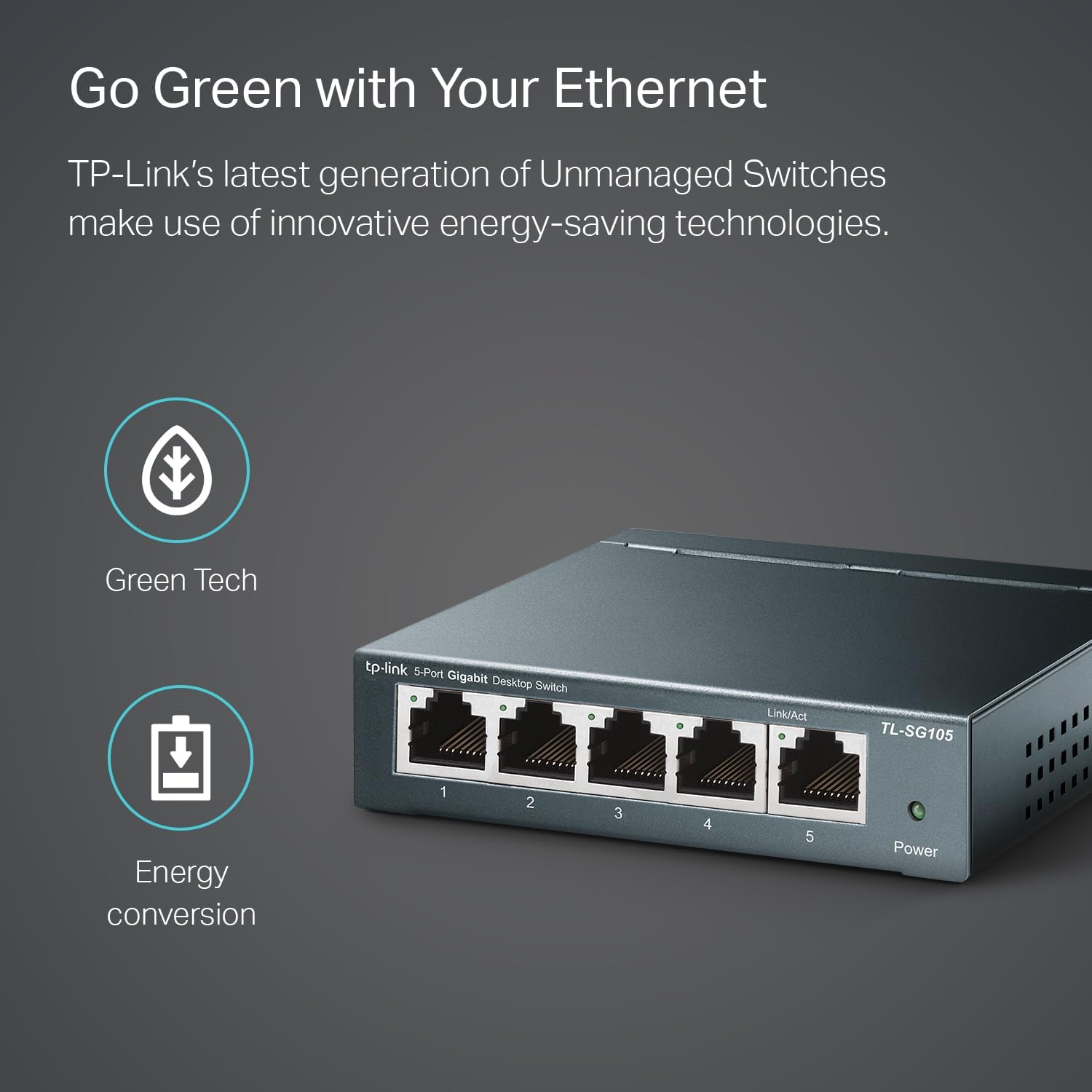TP-Link TL-SG105 5-Port Gigabit Ethernet Switch