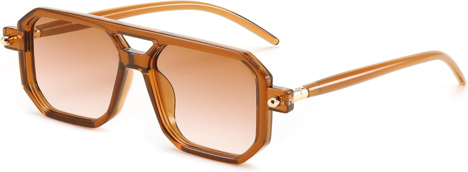 Vintage Flat Aviator Sunglasses for Women Men