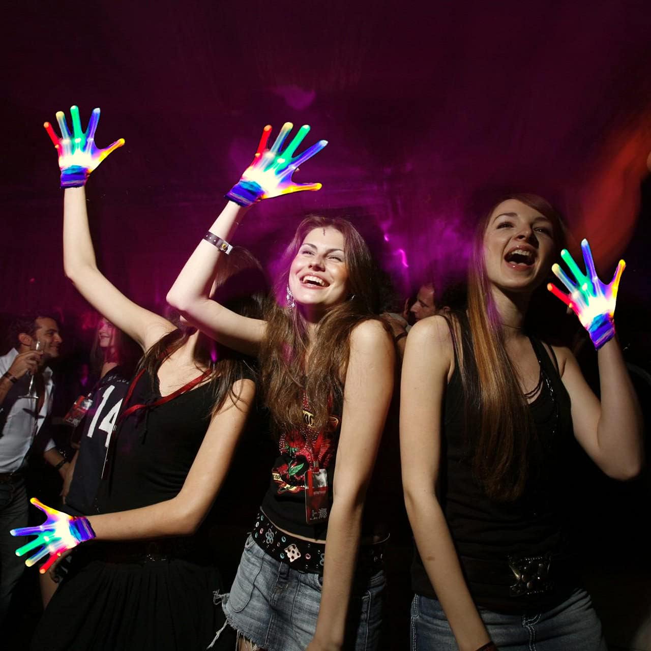 LED Finger Gloves - Light Up Gloves with 5 Color/6 Mode