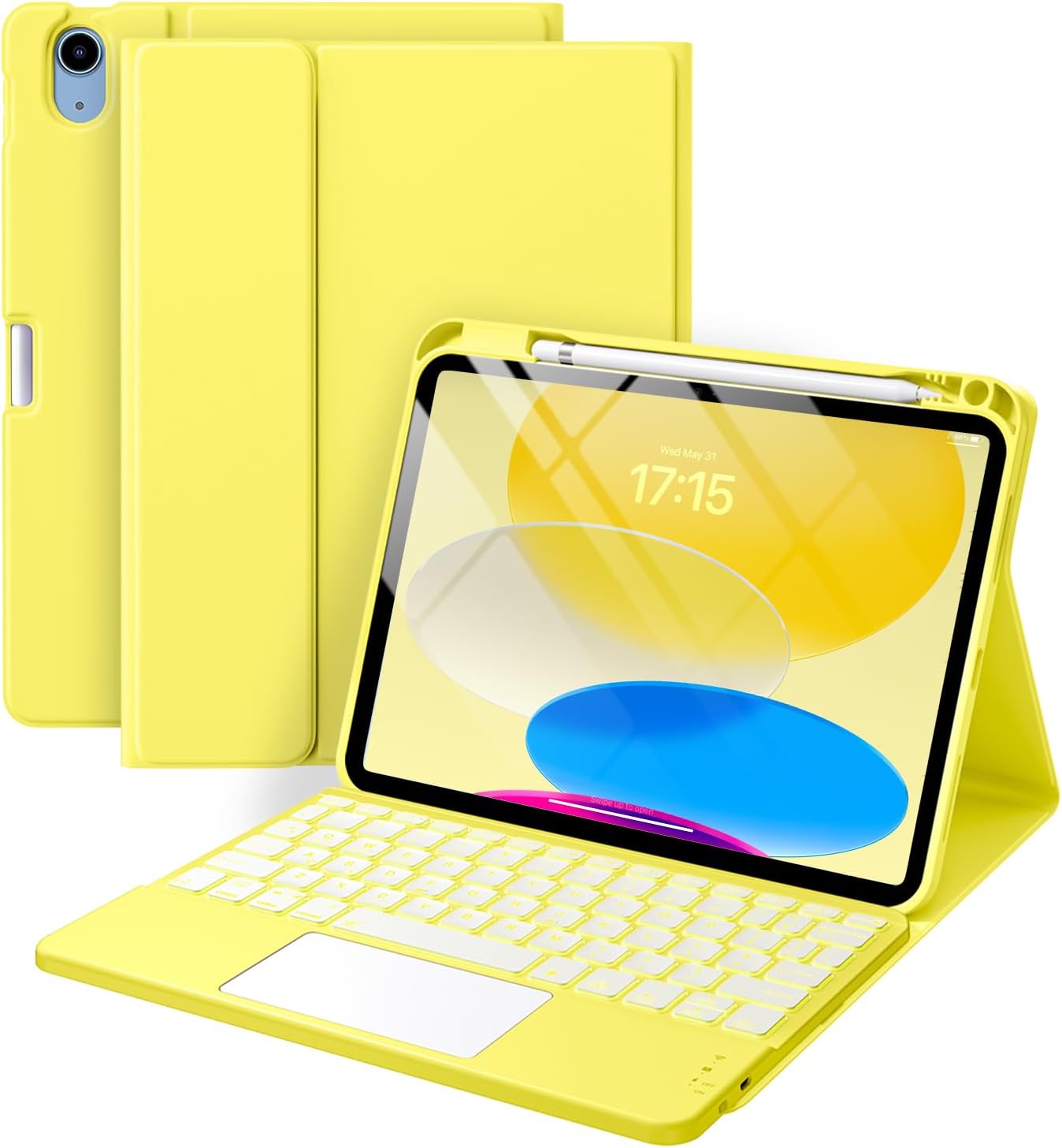 Harvopu Compatible for iPad 11th 10th Generation Case with Keyboard