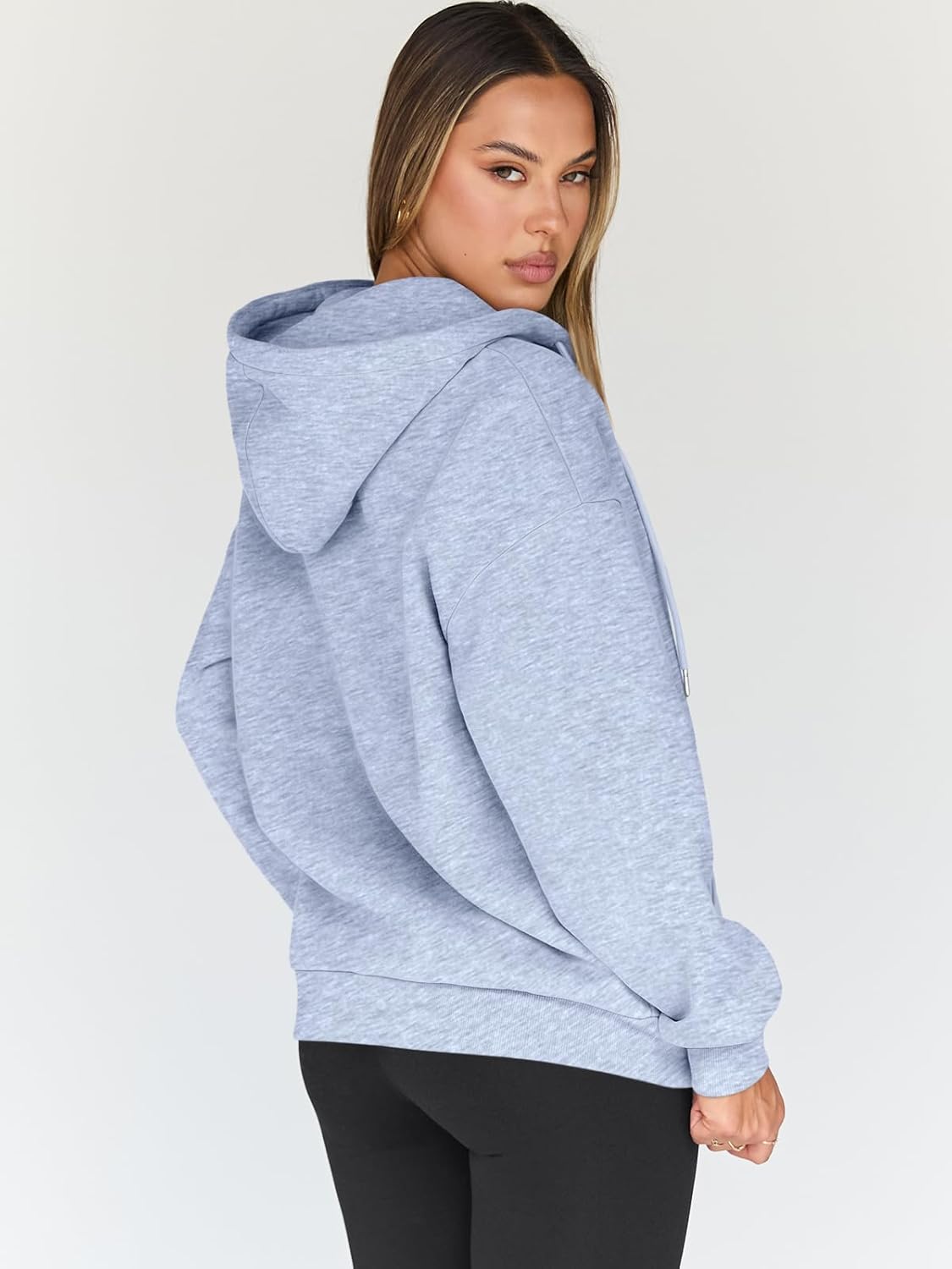 Trendy Queen Women's Oversized Zip-Up Hoodie
