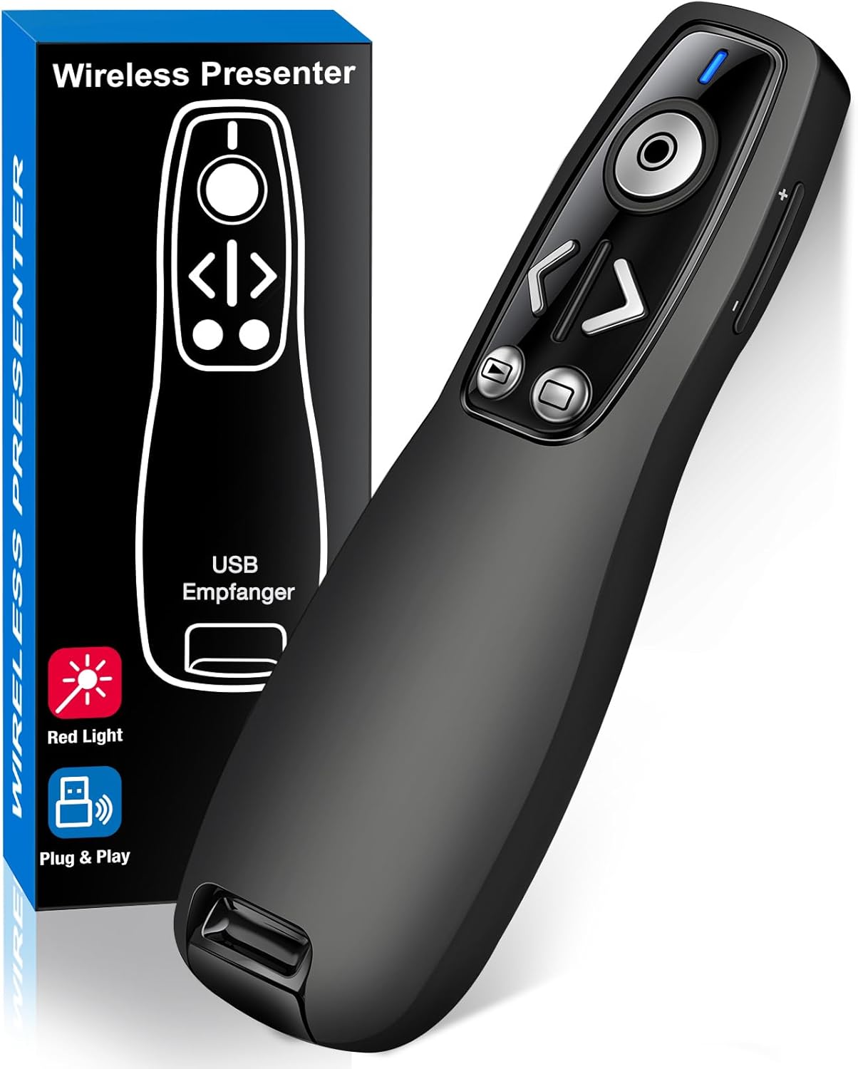 Wireless Presentation Clicker with Volume Control