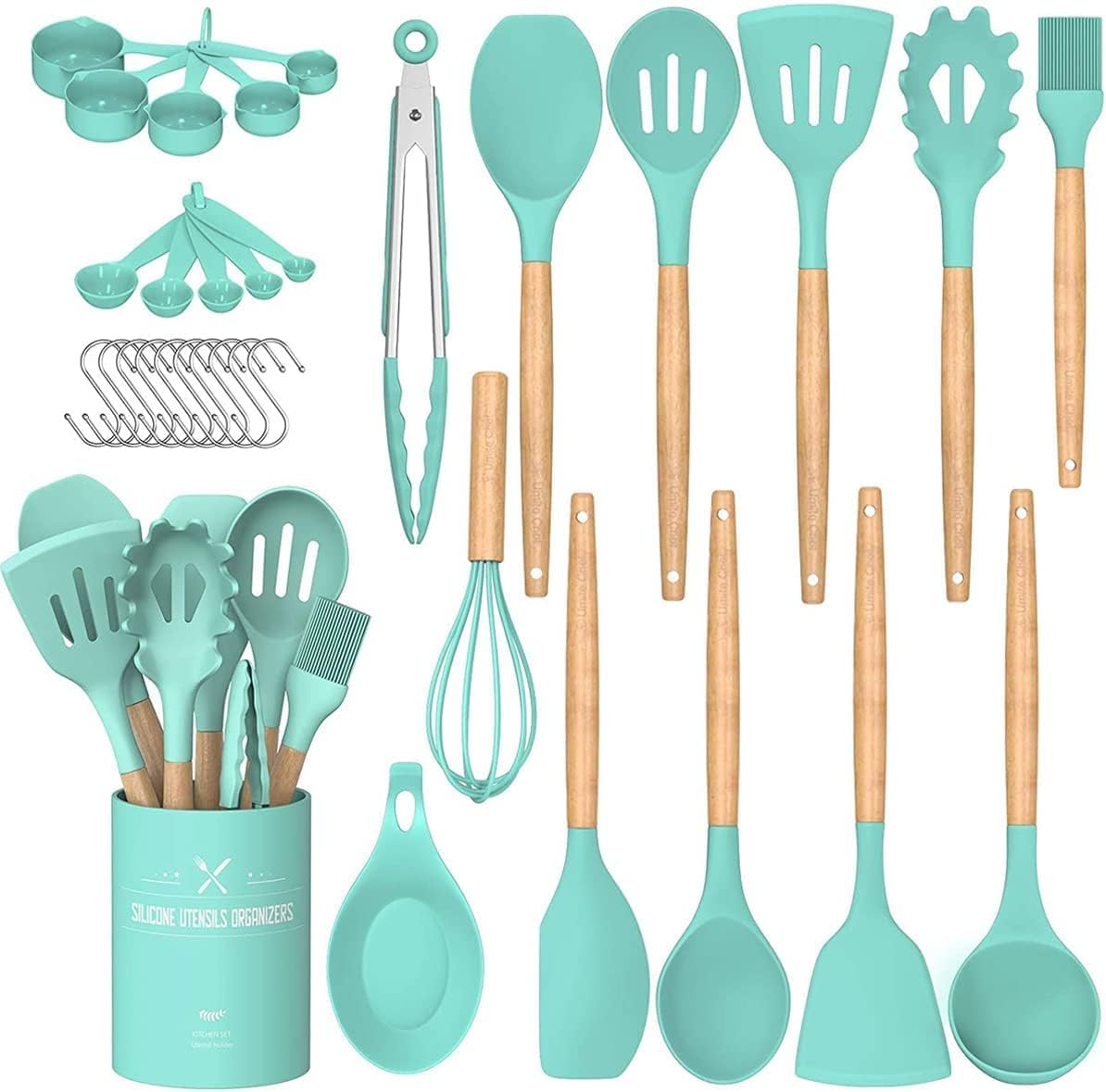 Umite Chef 33-Piece Silicone Kitchen Utensils Set