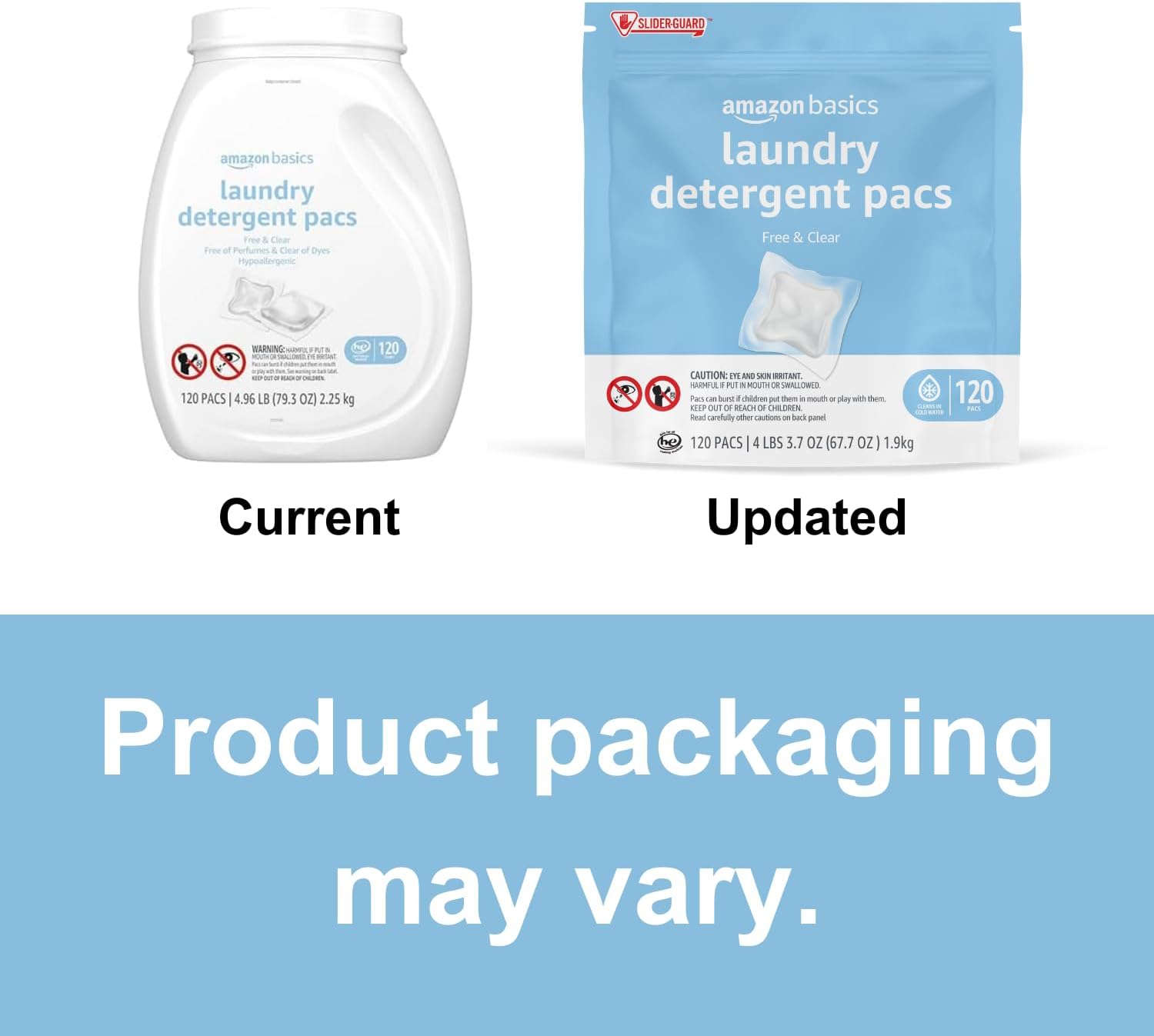Laundry Detergent Pacs Free & Clear