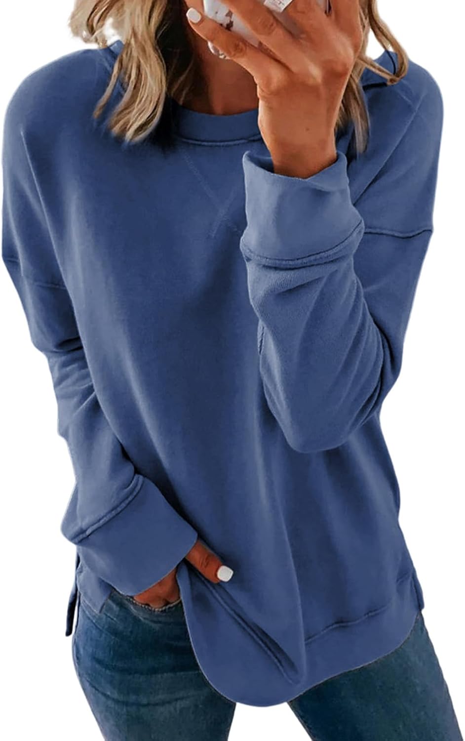 Casual Soft Long Sleeve Sweatshirt Women