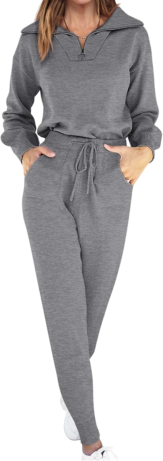 Women's Knit Jogger Tracksuit Outfit