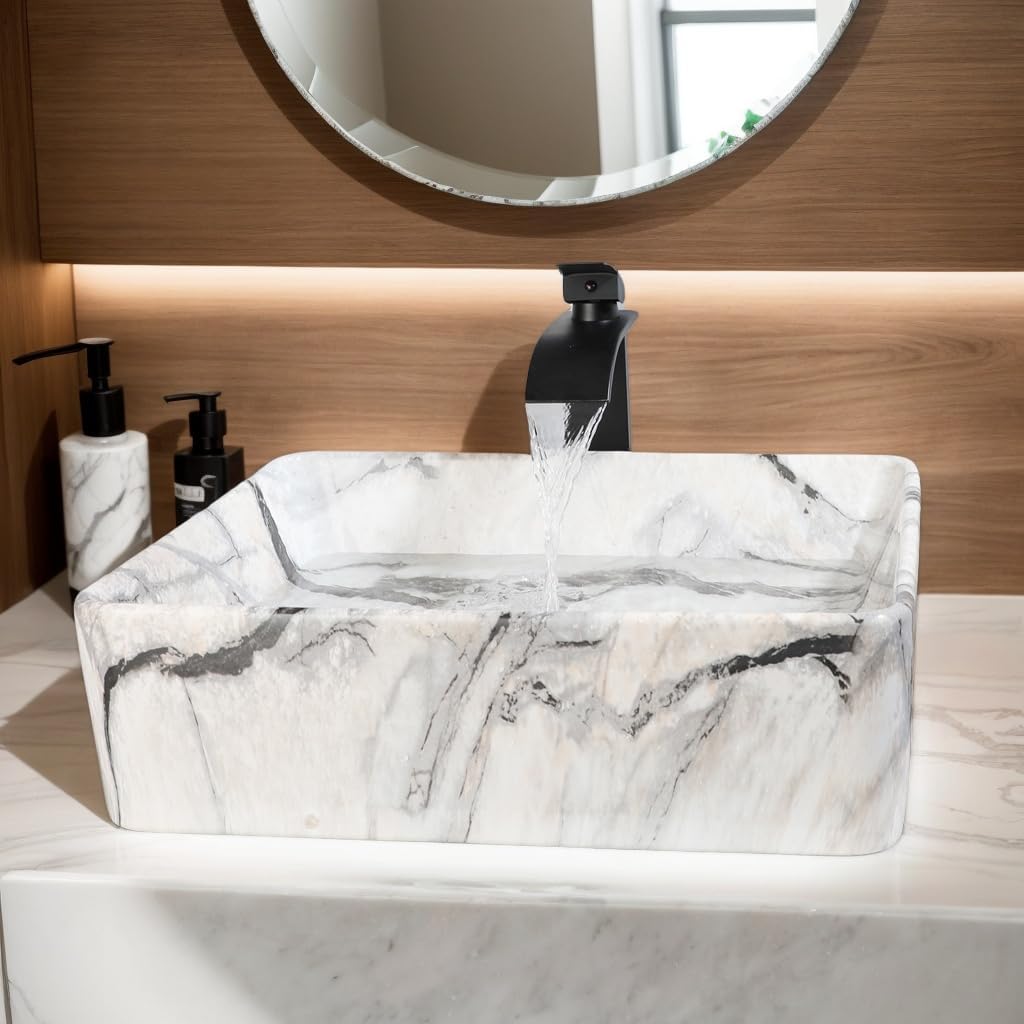 Small Rectangular Vessel Sink for Bathroom