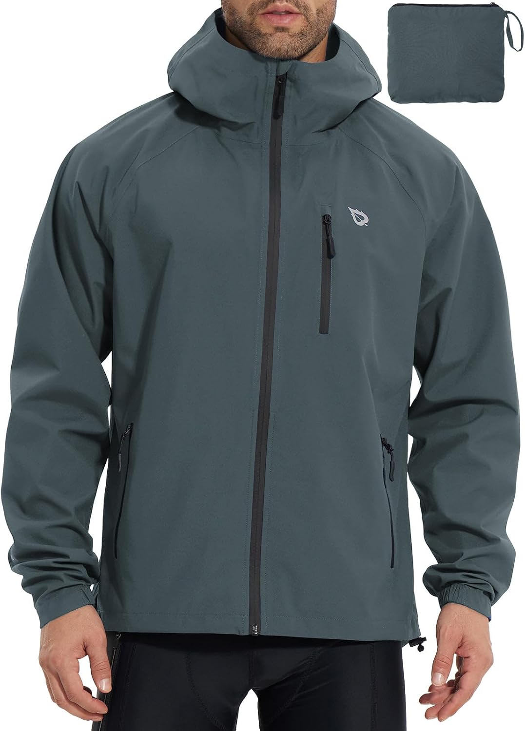 baleaf Men's Rain Jacket Waterproof Windbreaker