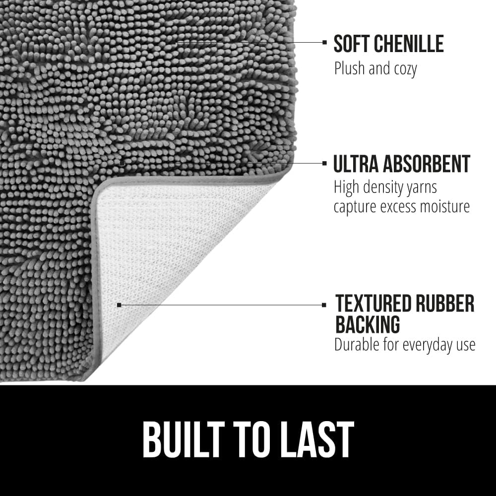 GORILLA GRIP Chenille Bath Rug