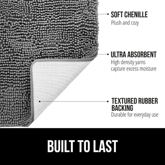 GORILLA GRIP Chenille Bath Rug