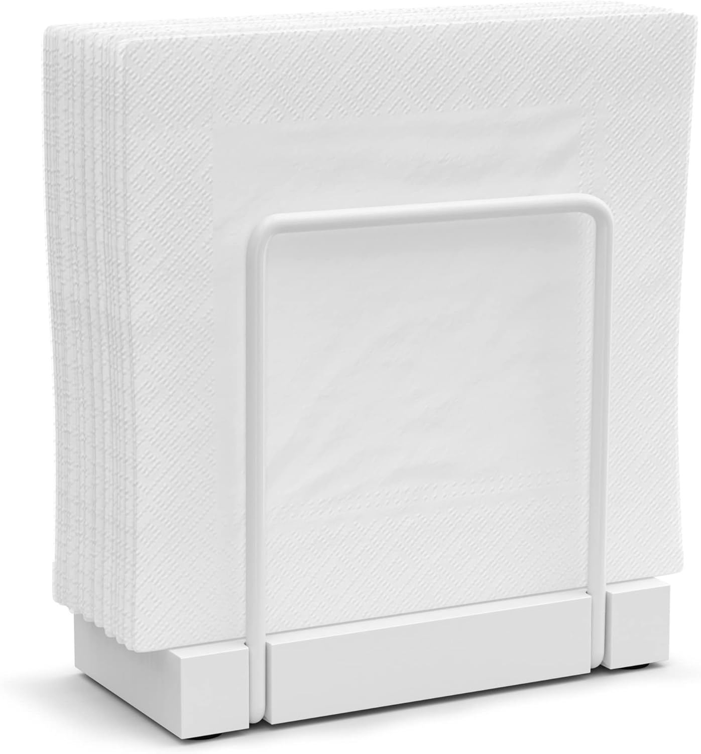 Wican Napkin Holder for Table Bamboo Iron Standing