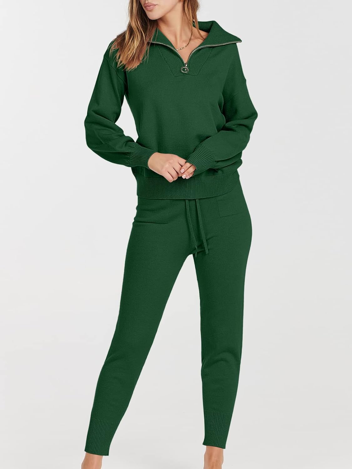 Women's Knit Jogger Tracksuit Outfit
